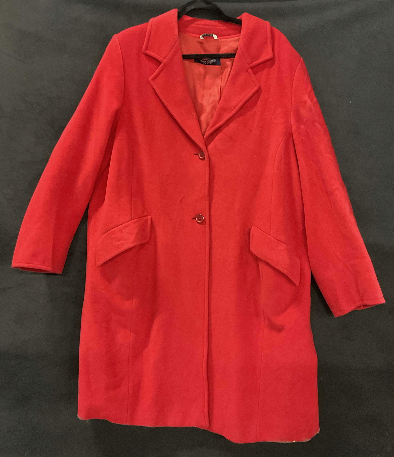 MARINA RINALDI Vintage Red Wool Blend Coat, Italy (1 of 9)