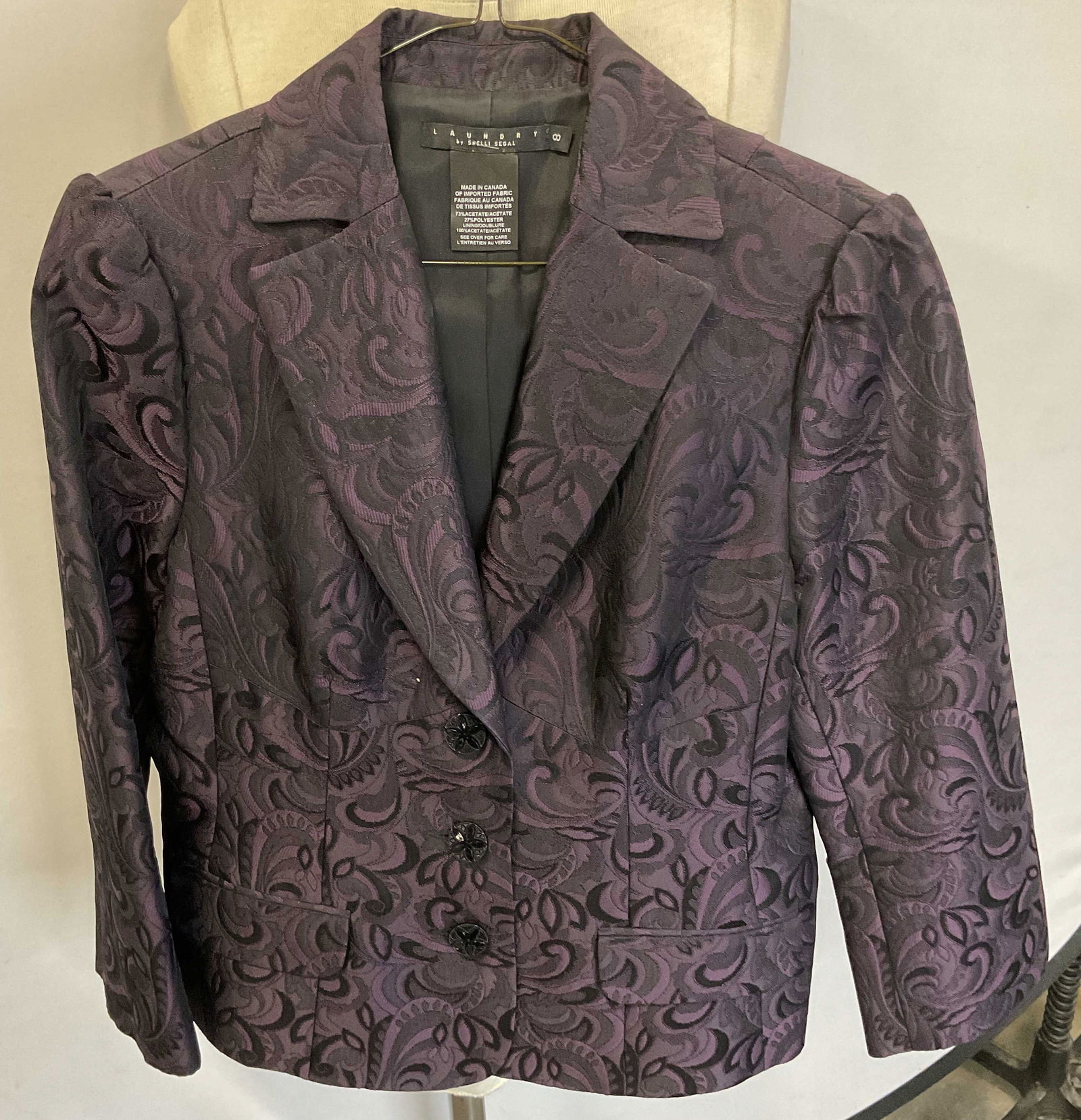 Laundry Shelli Segal Purple Damask Jacket (1 of 7)