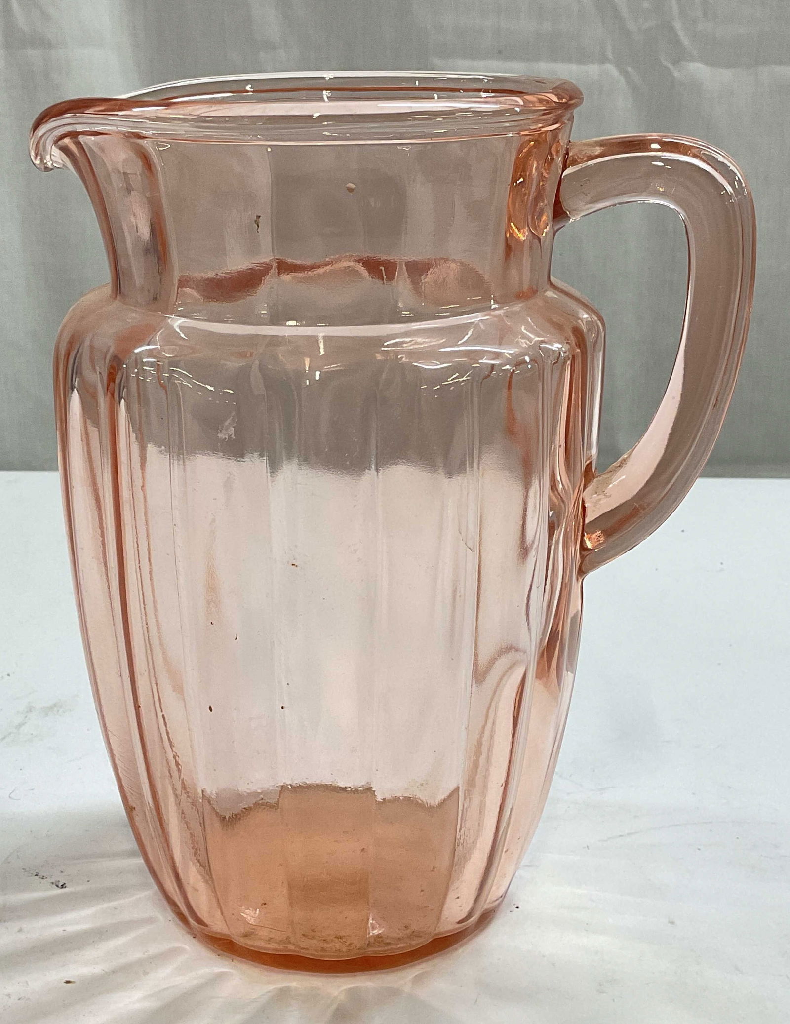 Vintage Pink Depression Glass Pitcher (1 of 6)