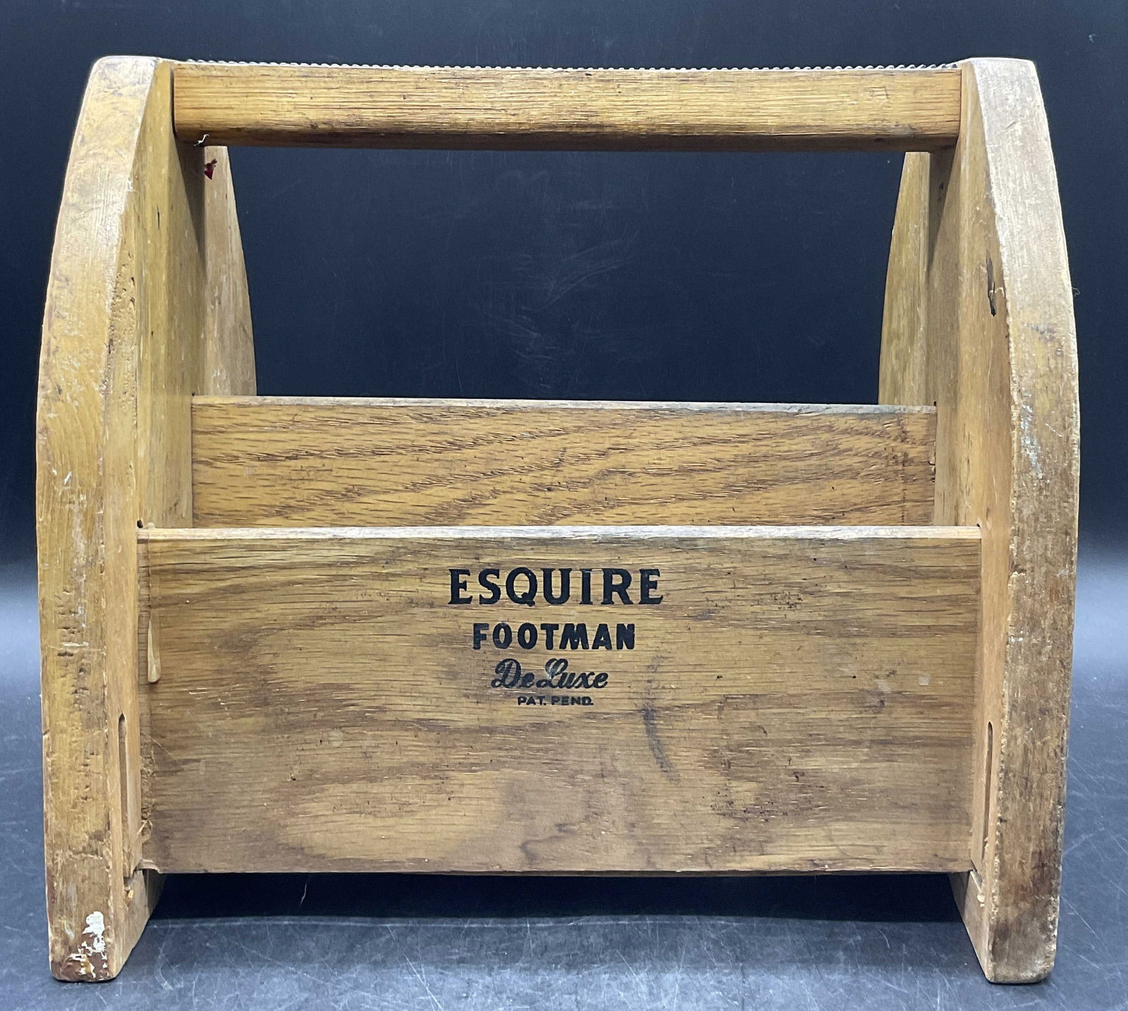 ESQUIRE FOOTMAN DELUXE Vintage Wooden Caddy (1 of 8)