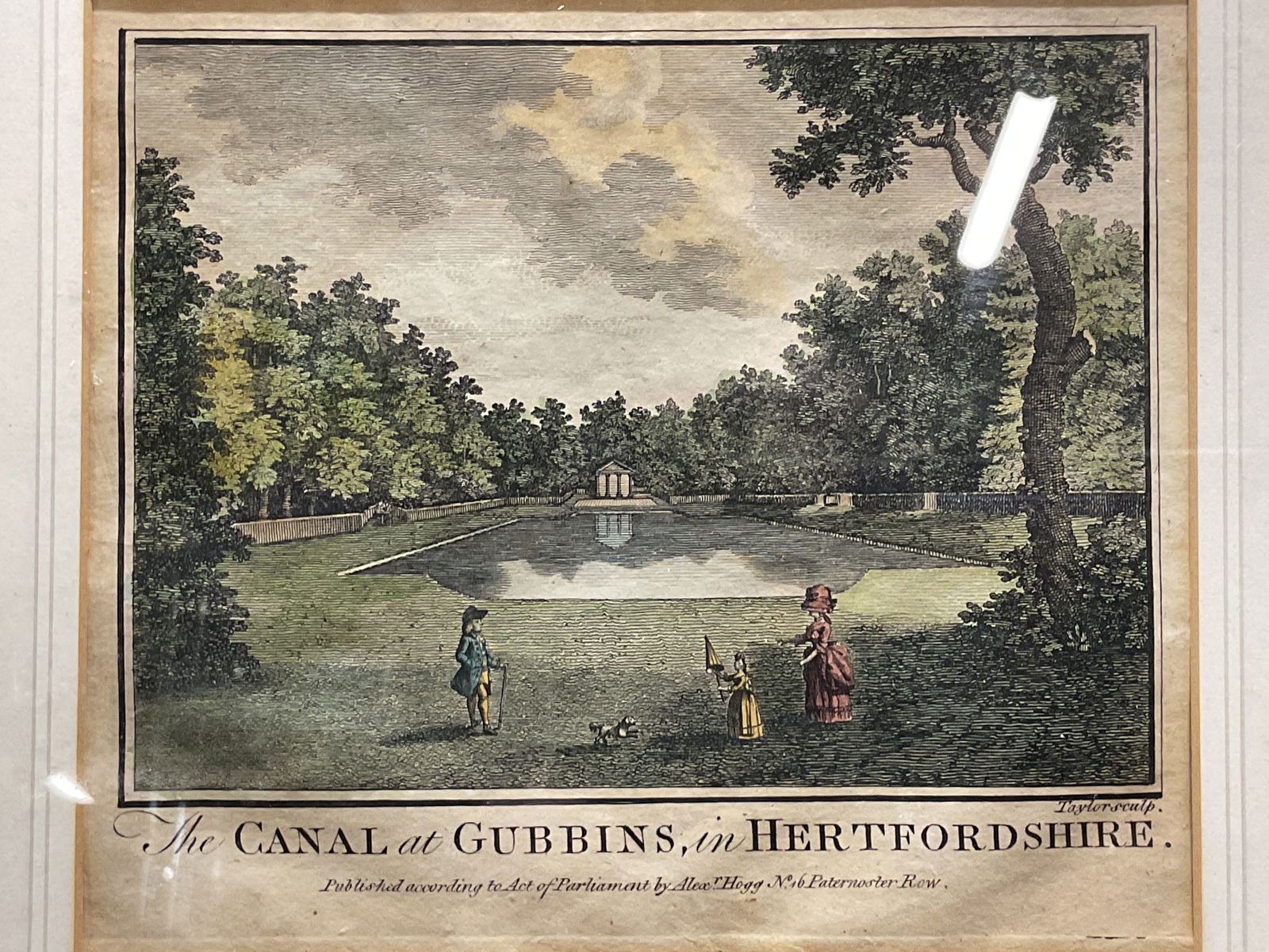 Antq Canal At Gubbins Colored Engraving, Taylor (1 of 7)