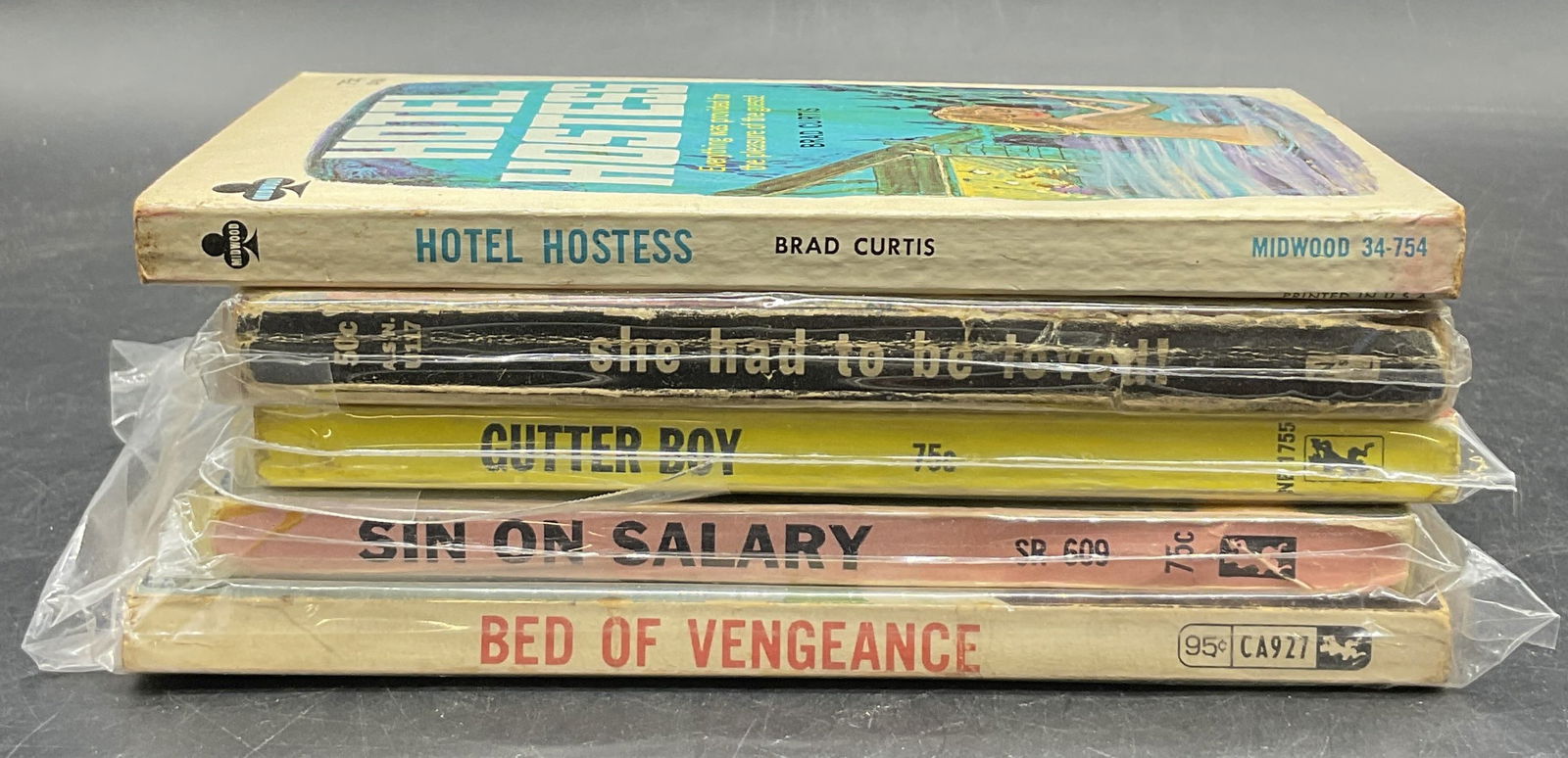 5 Vintage Pulp Fiction Erotica Books, 1966 Curtis+ (1 of 6)