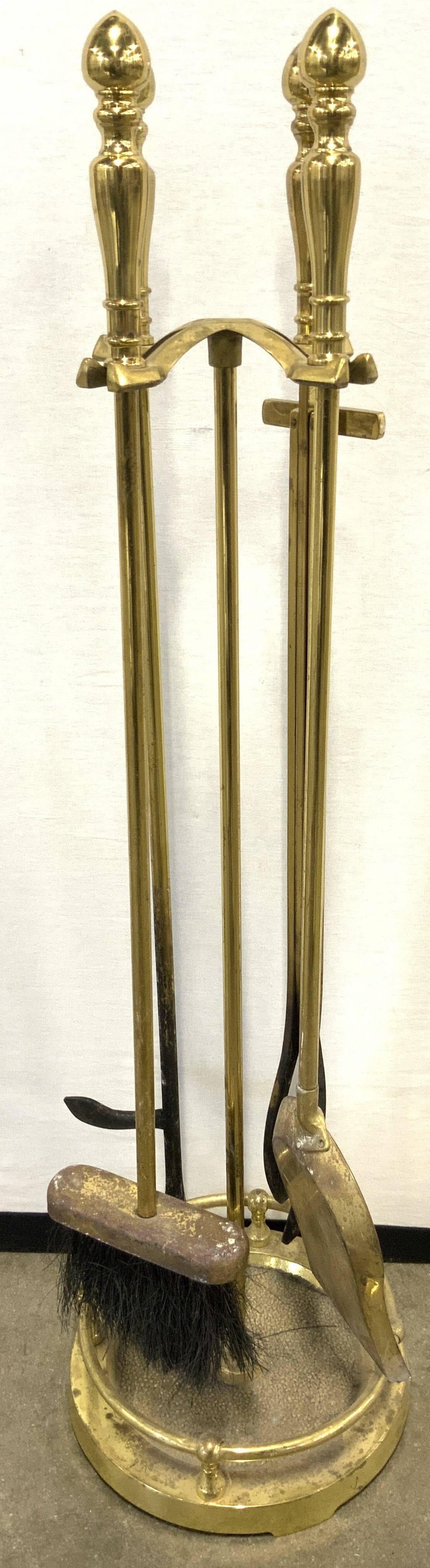 Set 5 Vntg Brass Fireplace Tools (1 of 8)