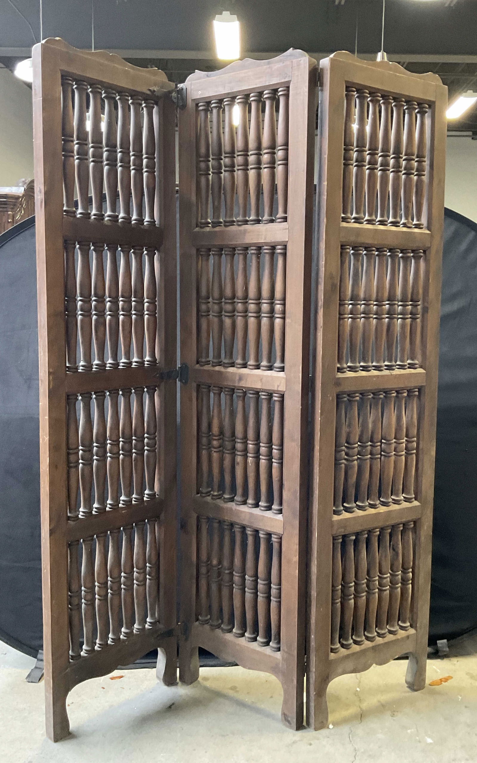 Vintage Open Woodwork Spindle Room Divider (1 of 8)