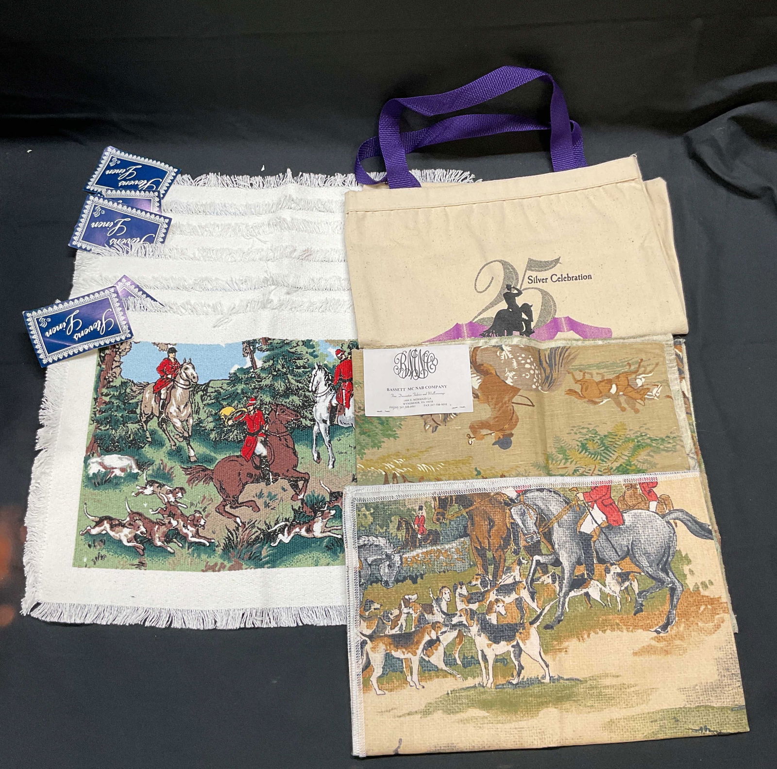 Group Lot Stevens Hunting Scene Place Mats + NWT (1 of 9)