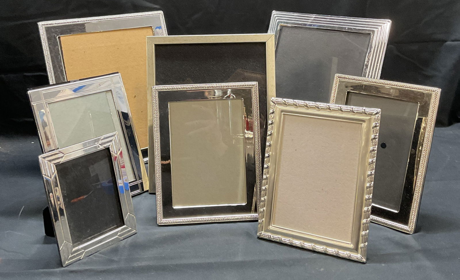 Lot 8 Silver Tone Picture Frames (1 of 9)