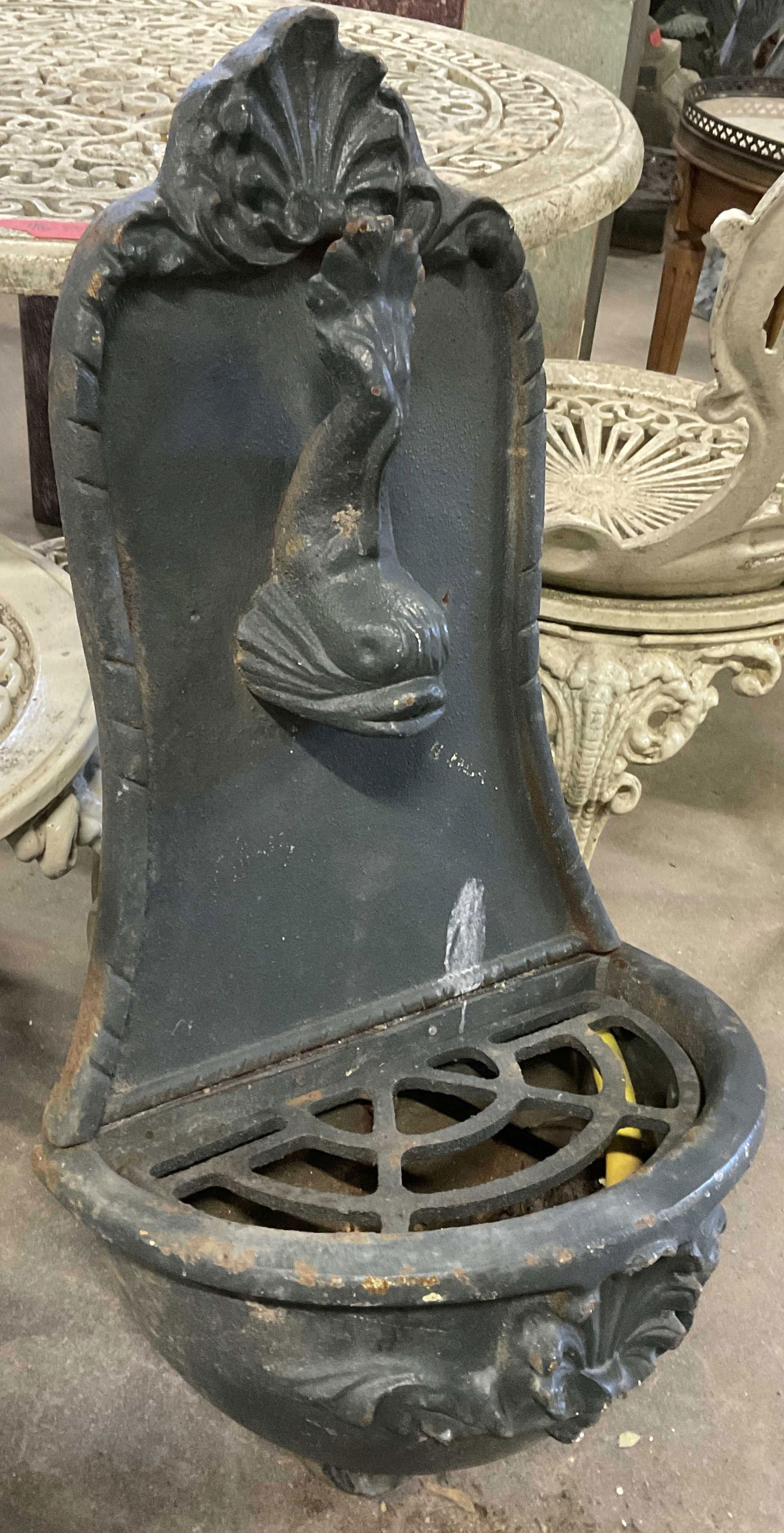 Vintage Green Iron Wall Mounted Garden Fountain (1 of 8)