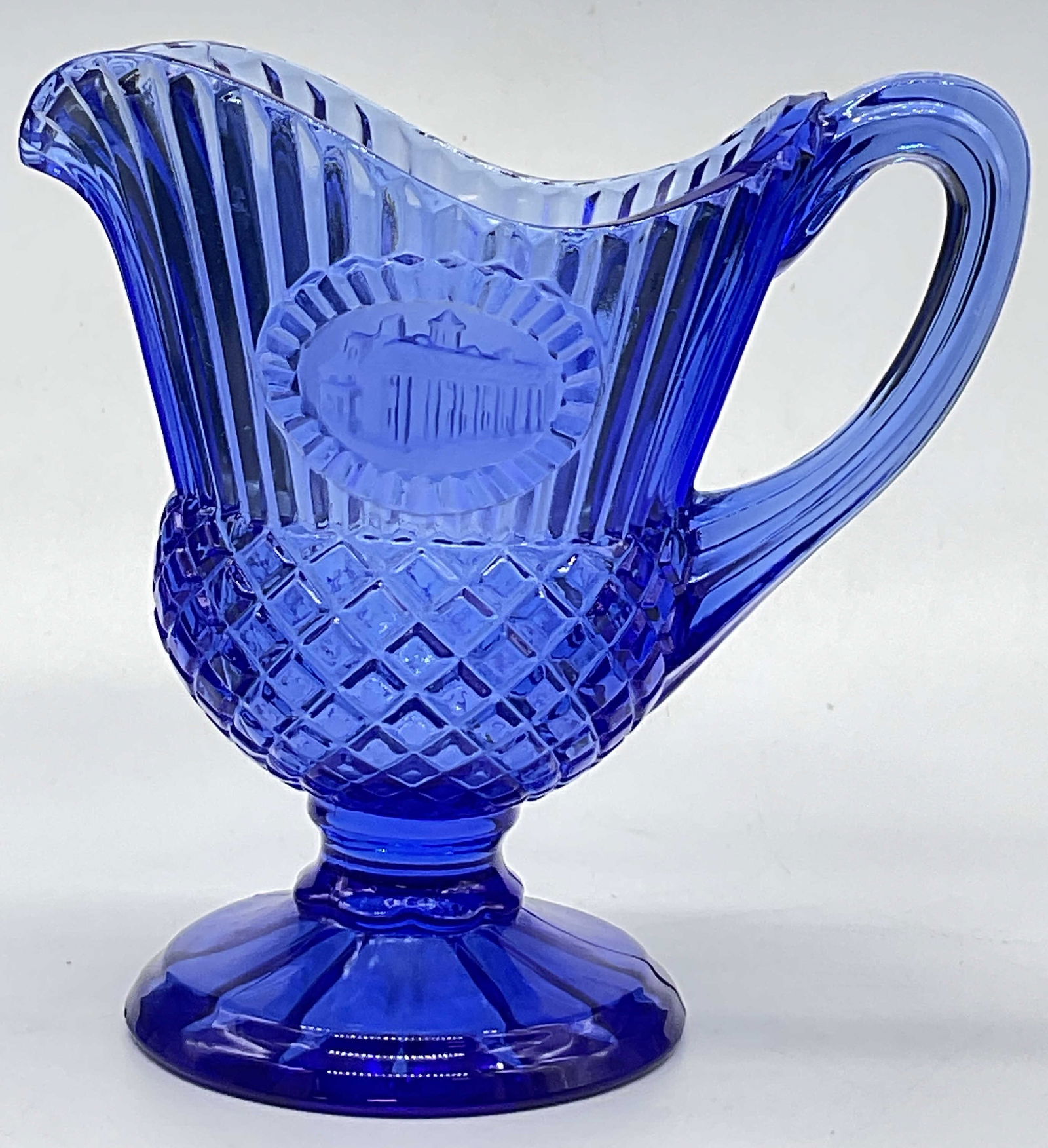 AVON Vintage Cobalt Blue Glass Pitcher (1 of 8)