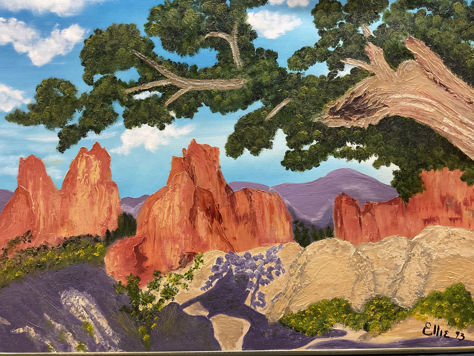 Signed Ellie Haggerty Sedona Oil Painting 1993 (1 of 6)