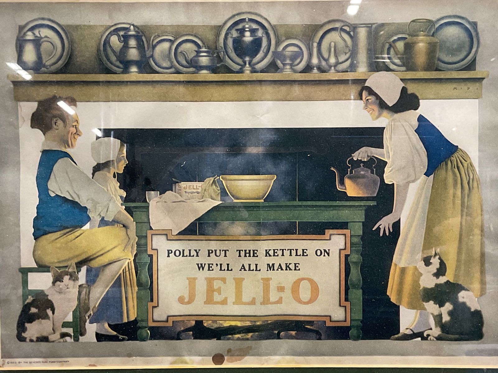 1923 Antique Jell-O Advertising Lithograph (1 of 6)