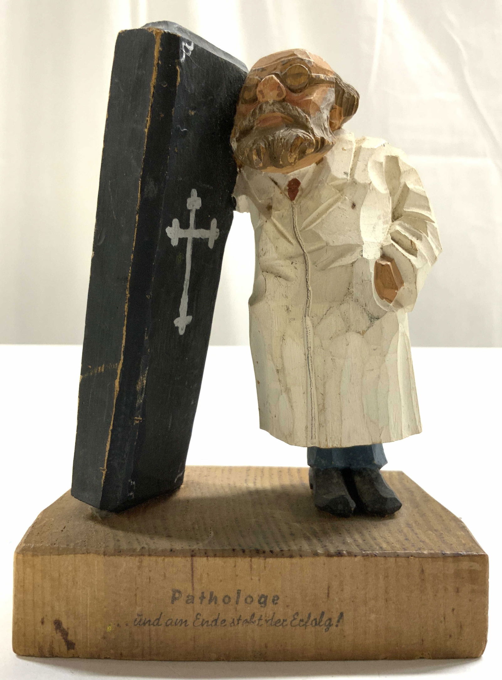 Vntg German Carved Wooden Doctor Figure (1 of 6)