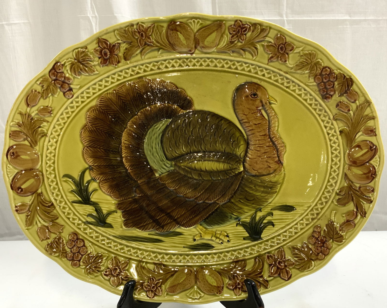 LEFTON Hand Painted Ceramic Turkey Serving Dish (1 of 9)