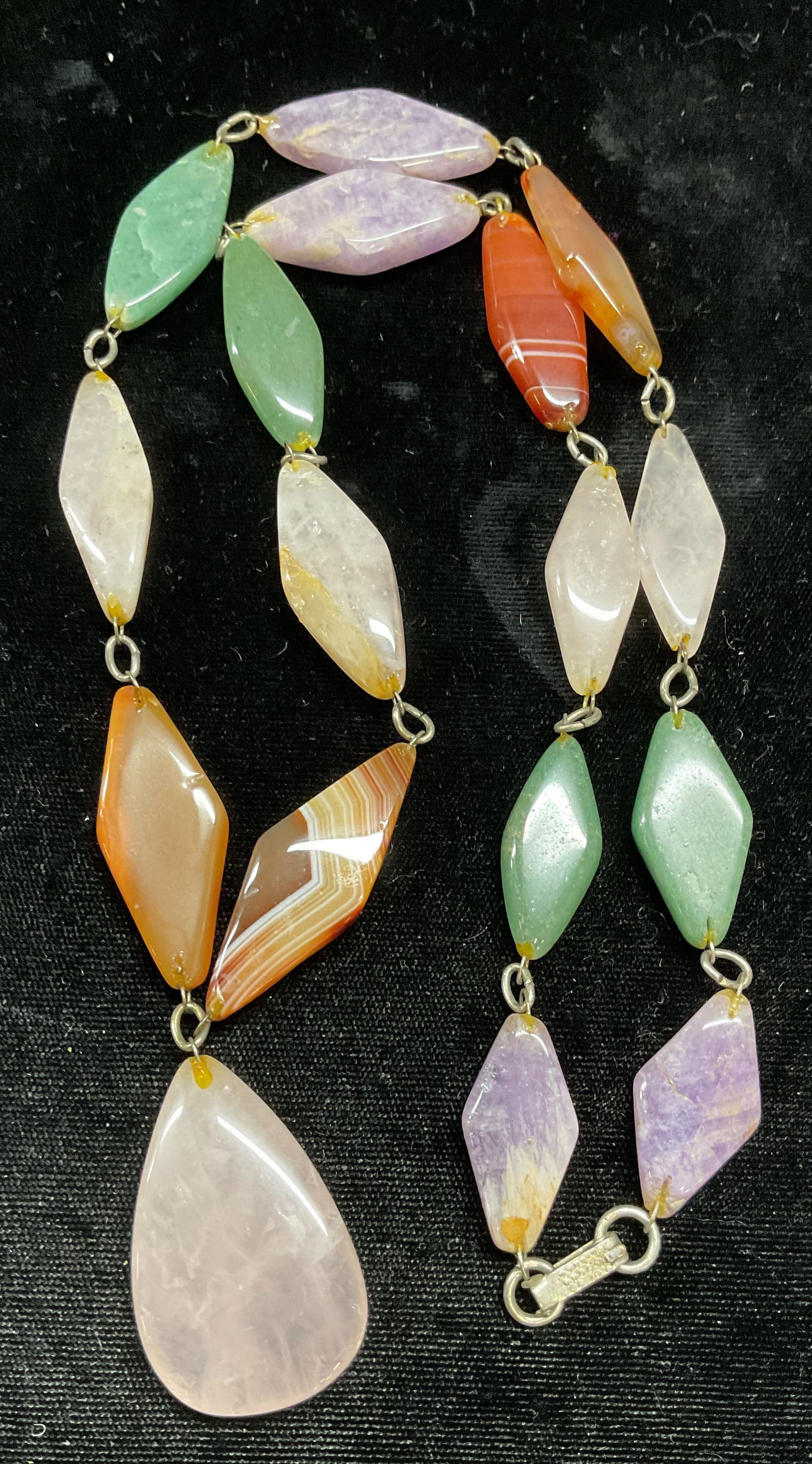 Jade, Amethyst, Agate Beaded Necklace (1 of 6)