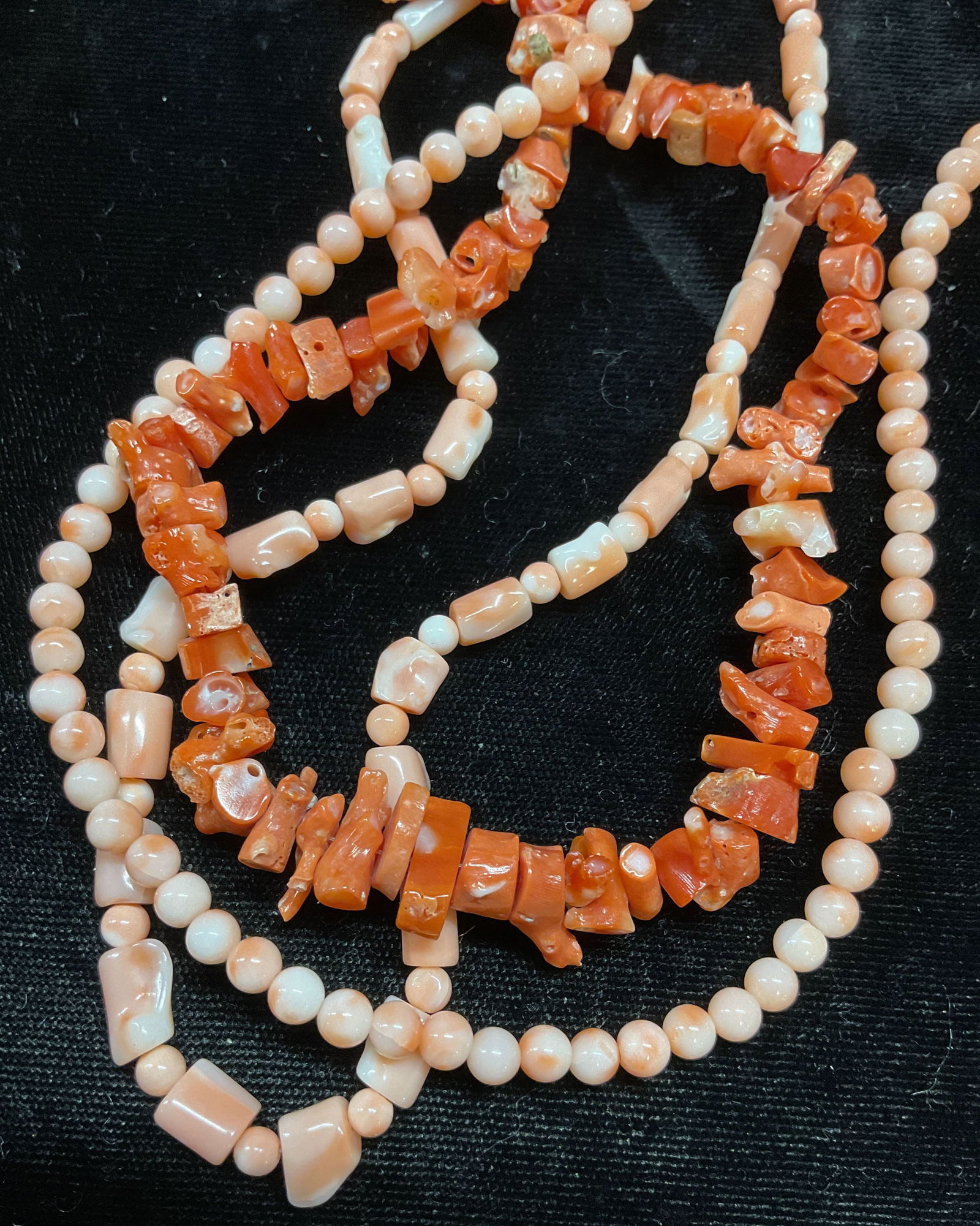 Lot 3 Vintage Red & Pink Coral Necklaces (1 of 10)