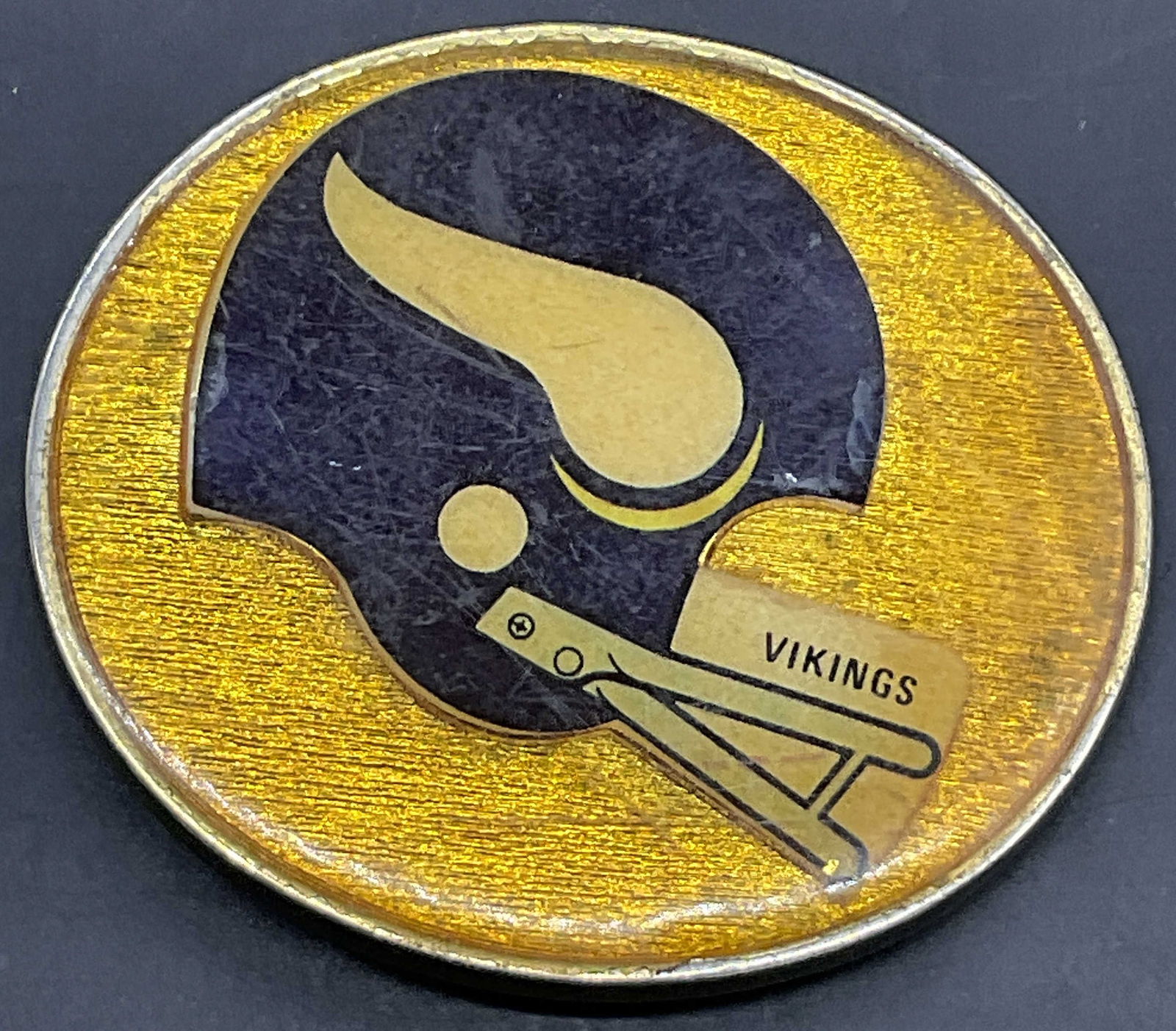 LEE NY NFL PROPERTIES INC Vntg Metal Vikings Belt Buckle (1 of 7)