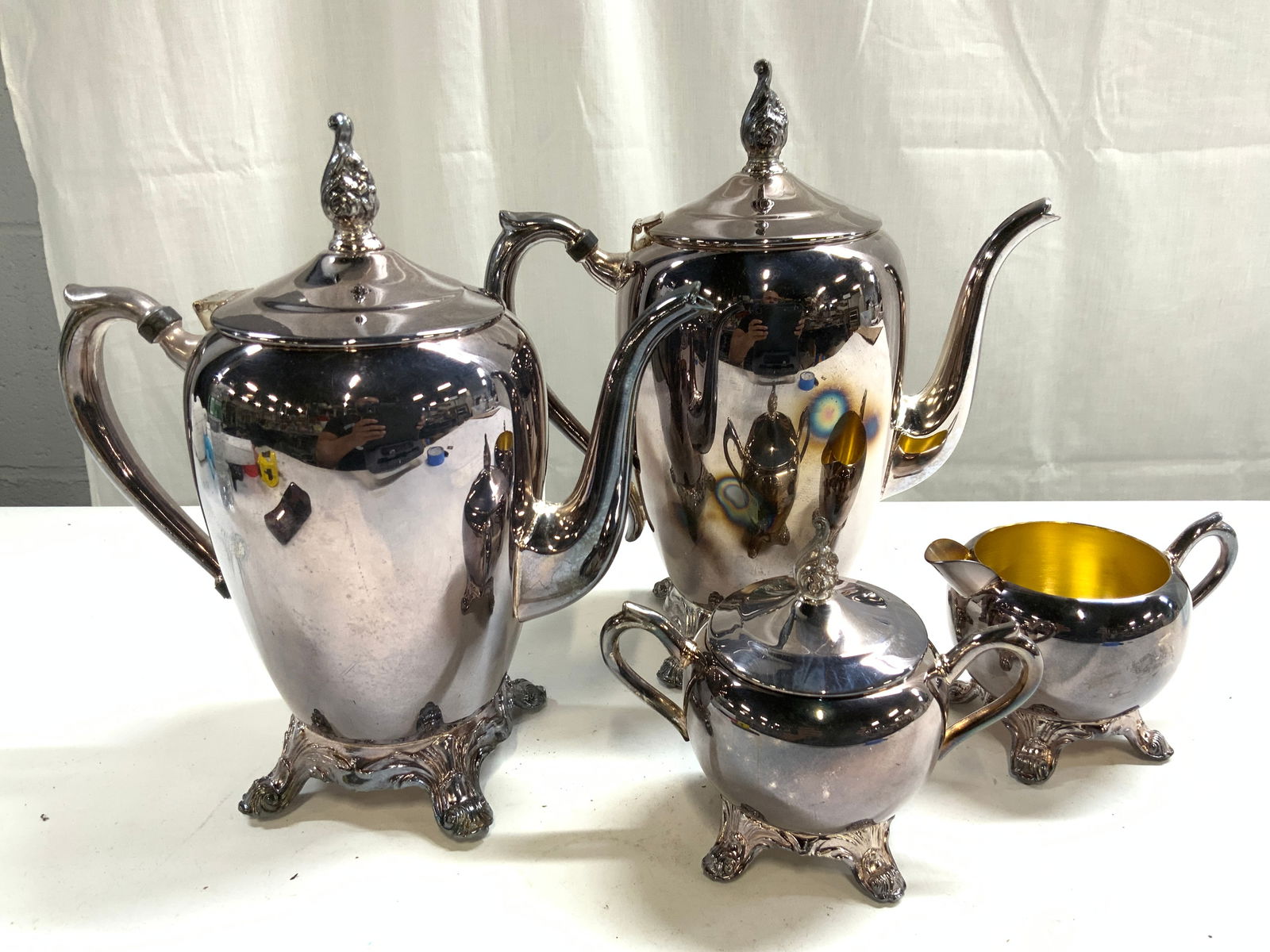 FB RODGERS Silver Plate Set 4 Tea Service (1 of 8)