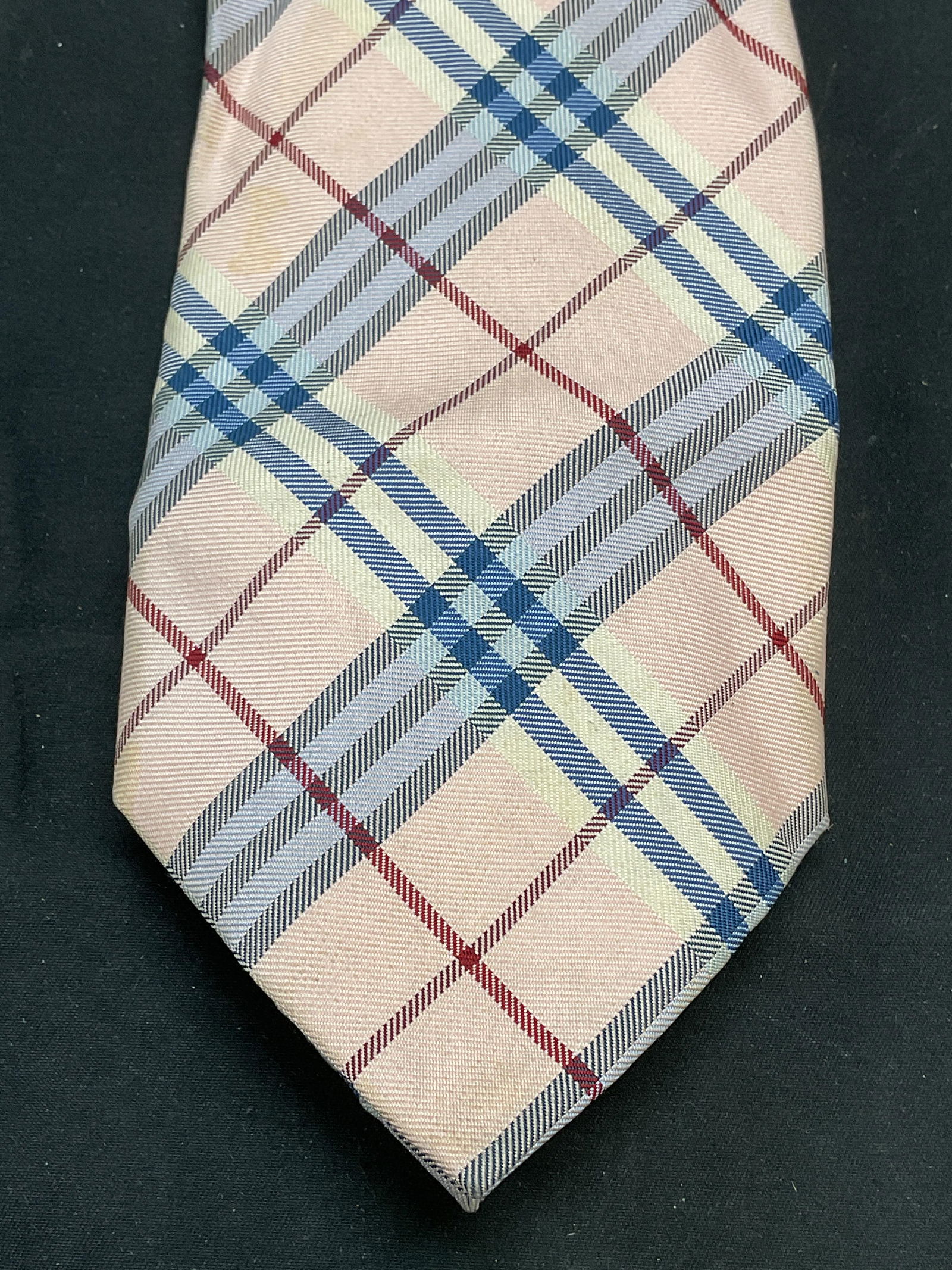 Burberry Pink Nova Check Silk Tie (1 of 6)