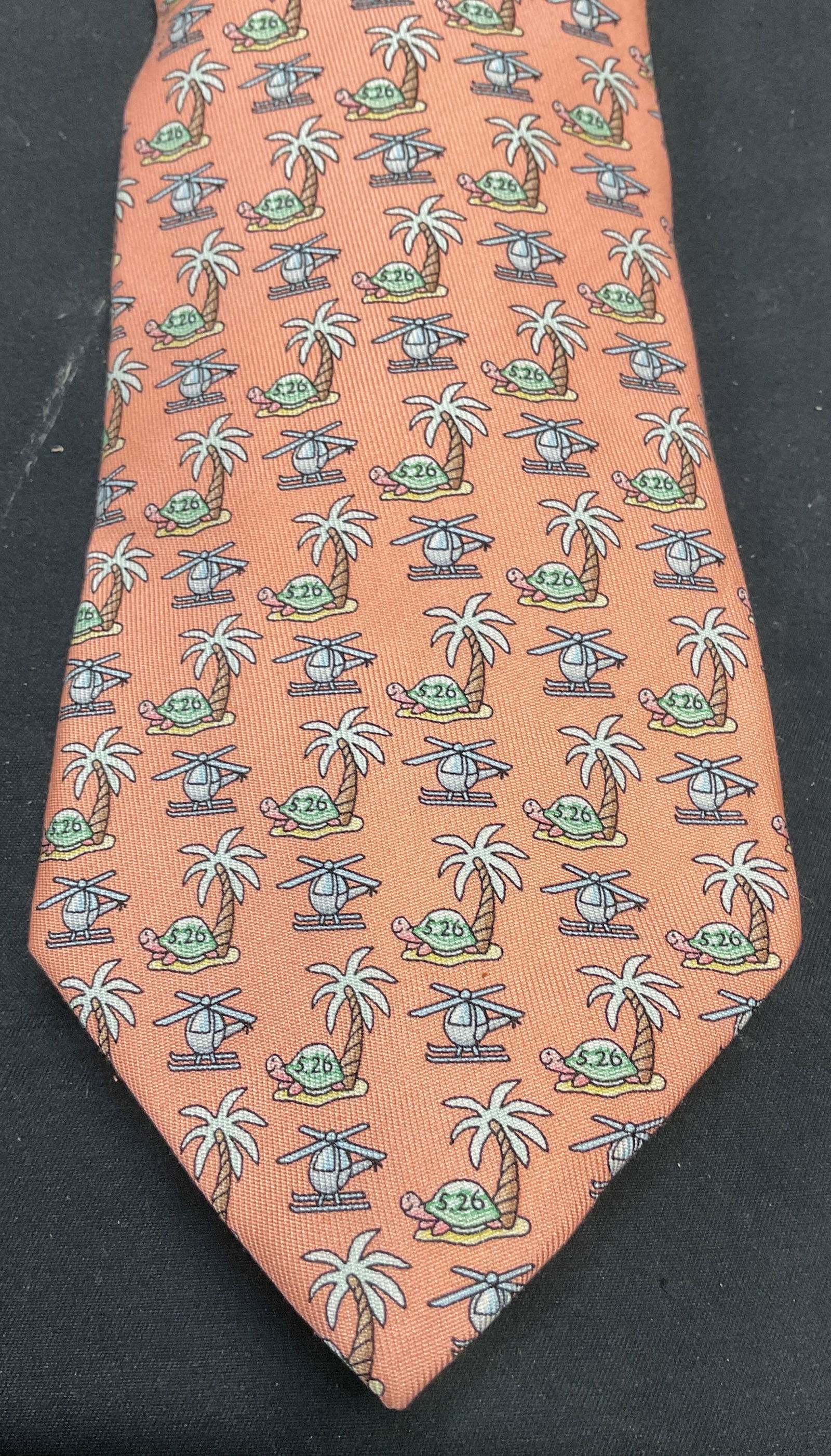 Vineyard Vine Pink Palm Tree Silk Tie (1 of 6)