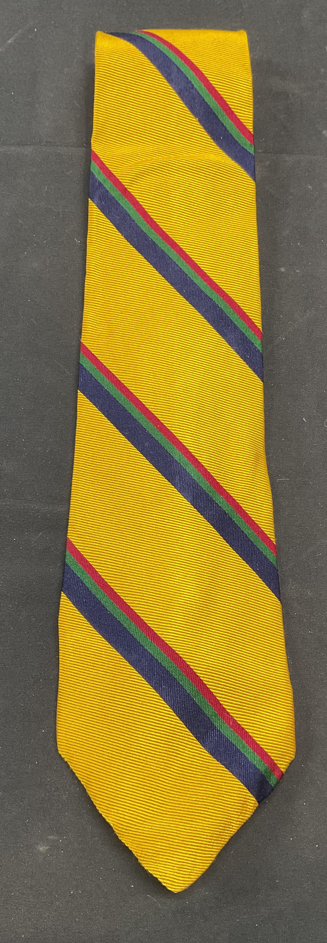 Ralph Lauren Yellow Striped Silk Tie (1 of 6)