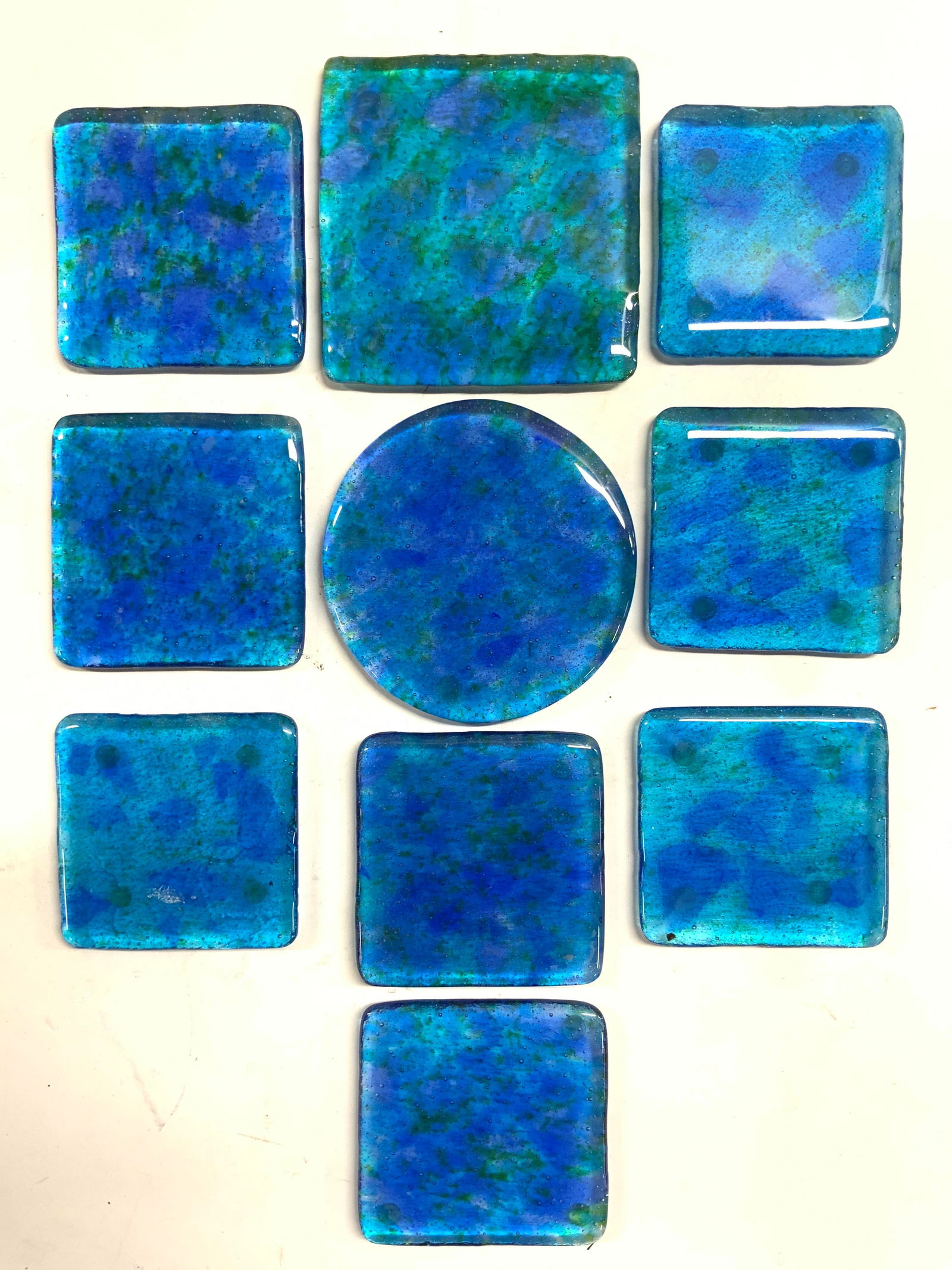 Lot 10 Assorted Art Glass Coasters (1 of 6)