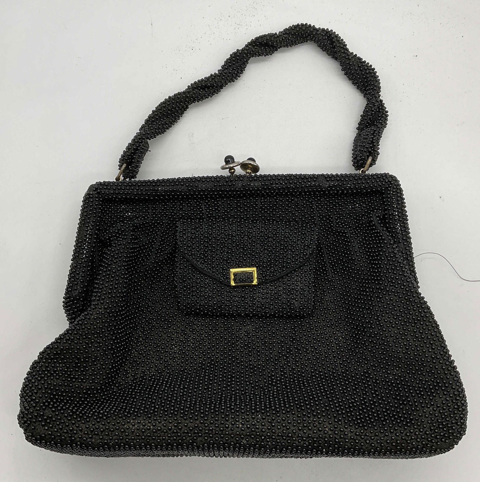 Vintage Black Beaded Handbag & Coin Purse (1 of 7)