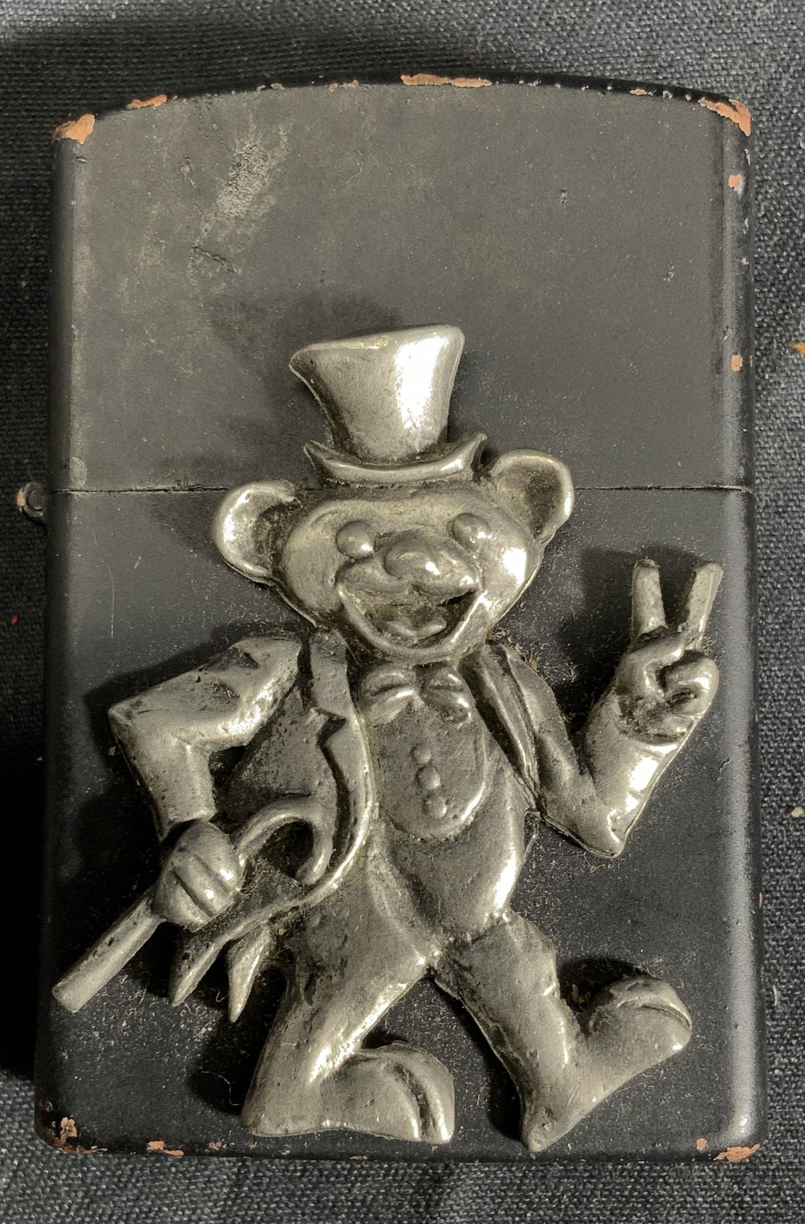Black Grateful Dead Pewter Bear Metal Lighter (1 of 10)