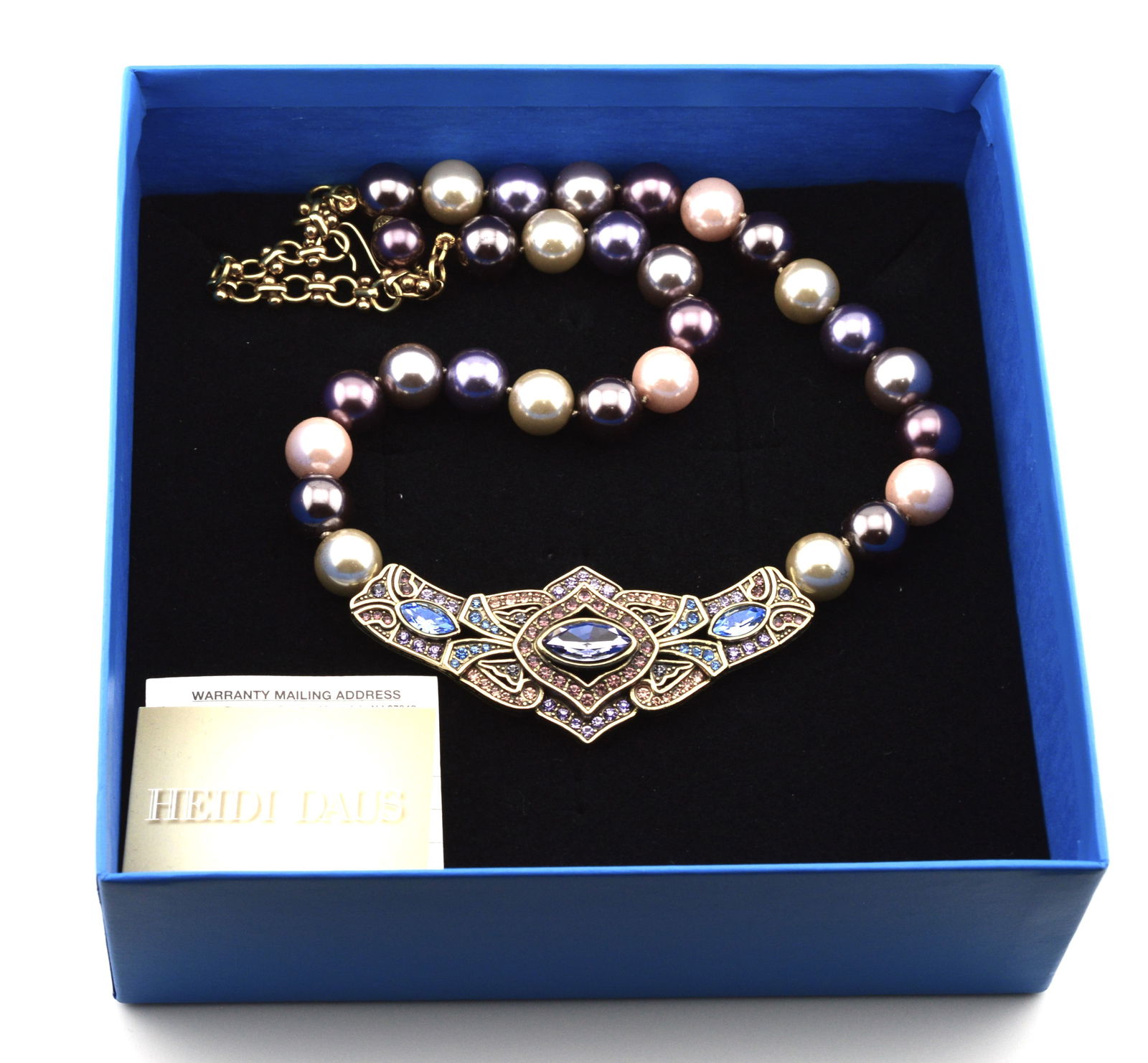 Heidi Daus Faux Pearl Necklace w Crystal Enhancer (1 of 5)