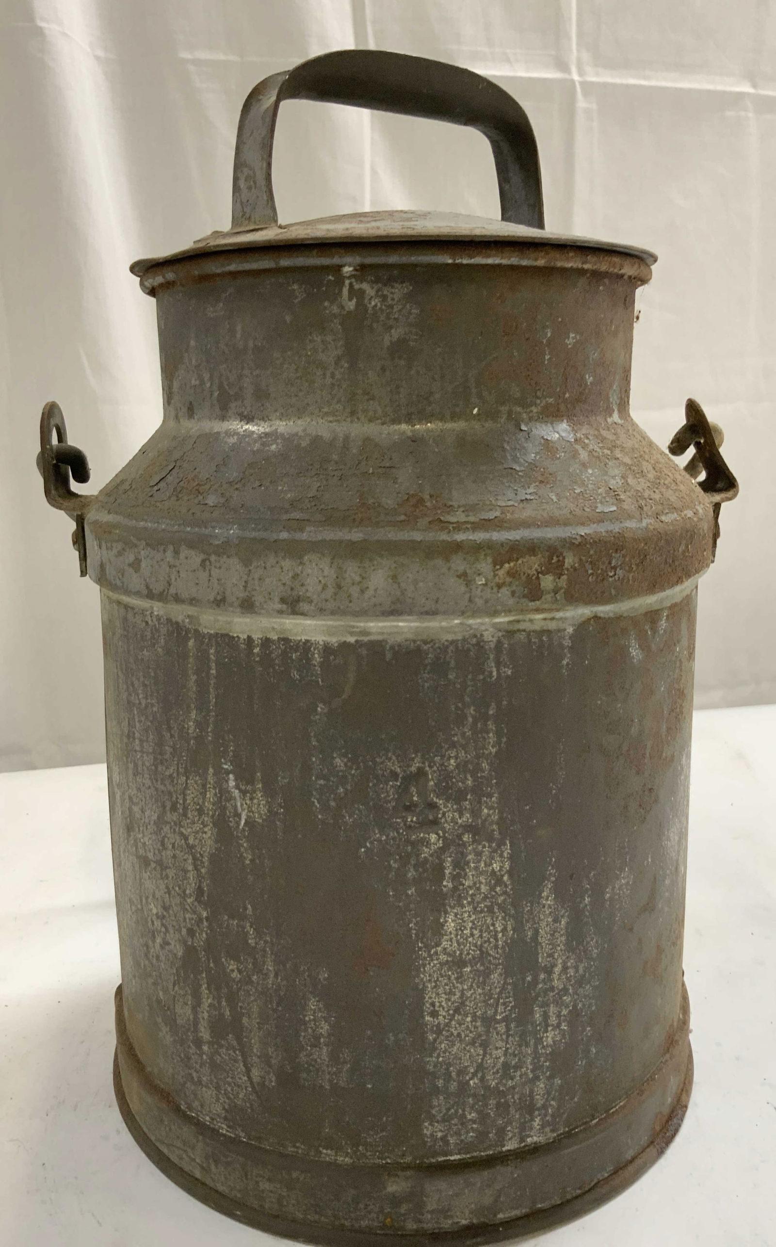 Antique Metal Milk Jug W Lid (1 of 6)