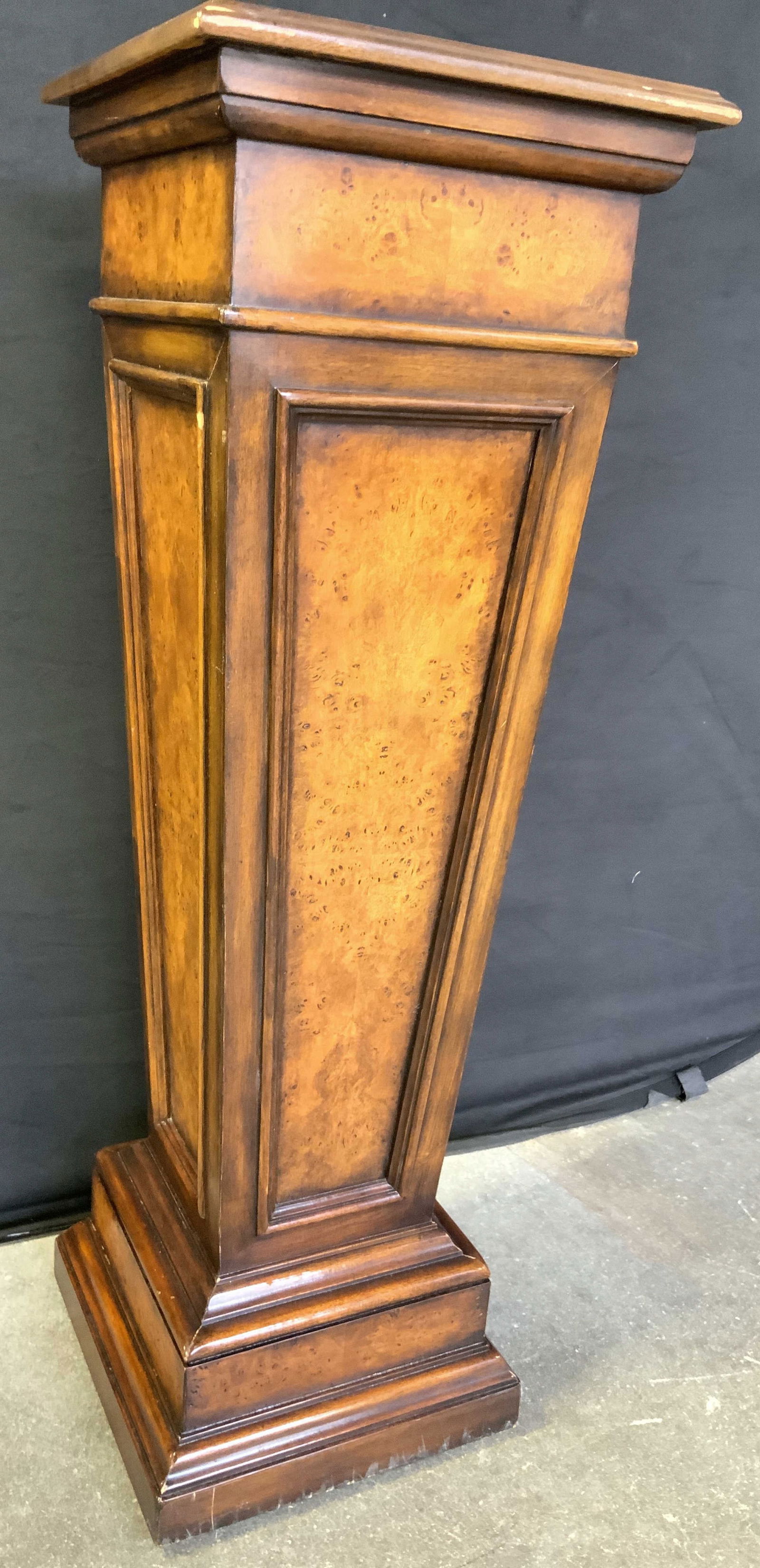 Vintage Burled Wood Pedestal Stand (1 of 8)
