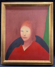 Framed Charles Mussett Acrobat Oil Painting