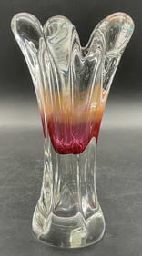 Bohemian Sommerso Style Glass Vase