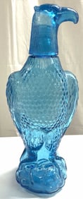 Vtg Art Glass American Bald Eagle Decanter 11in