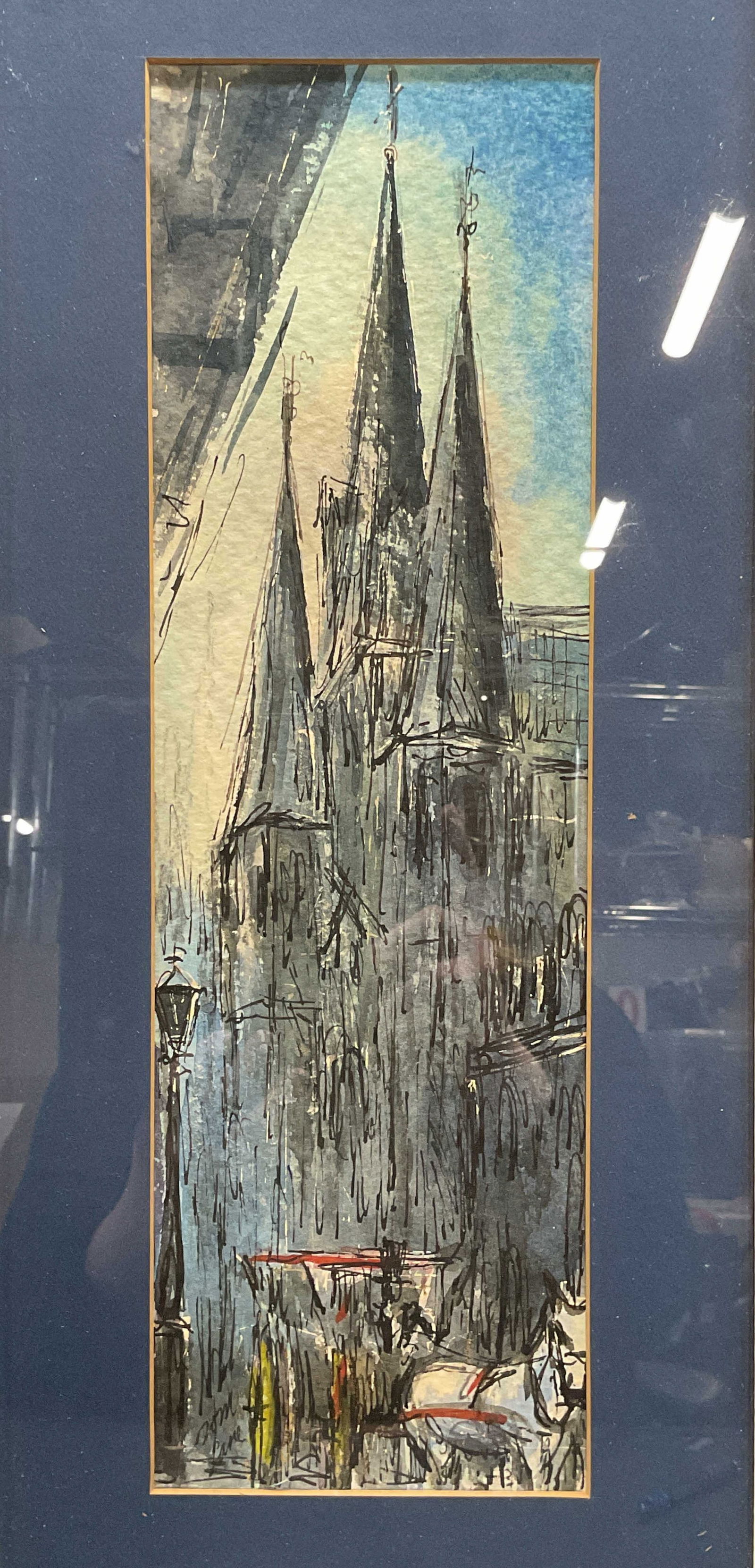 Signed Tom Lane St Louis Cathedral Watercolor (1 of 8)