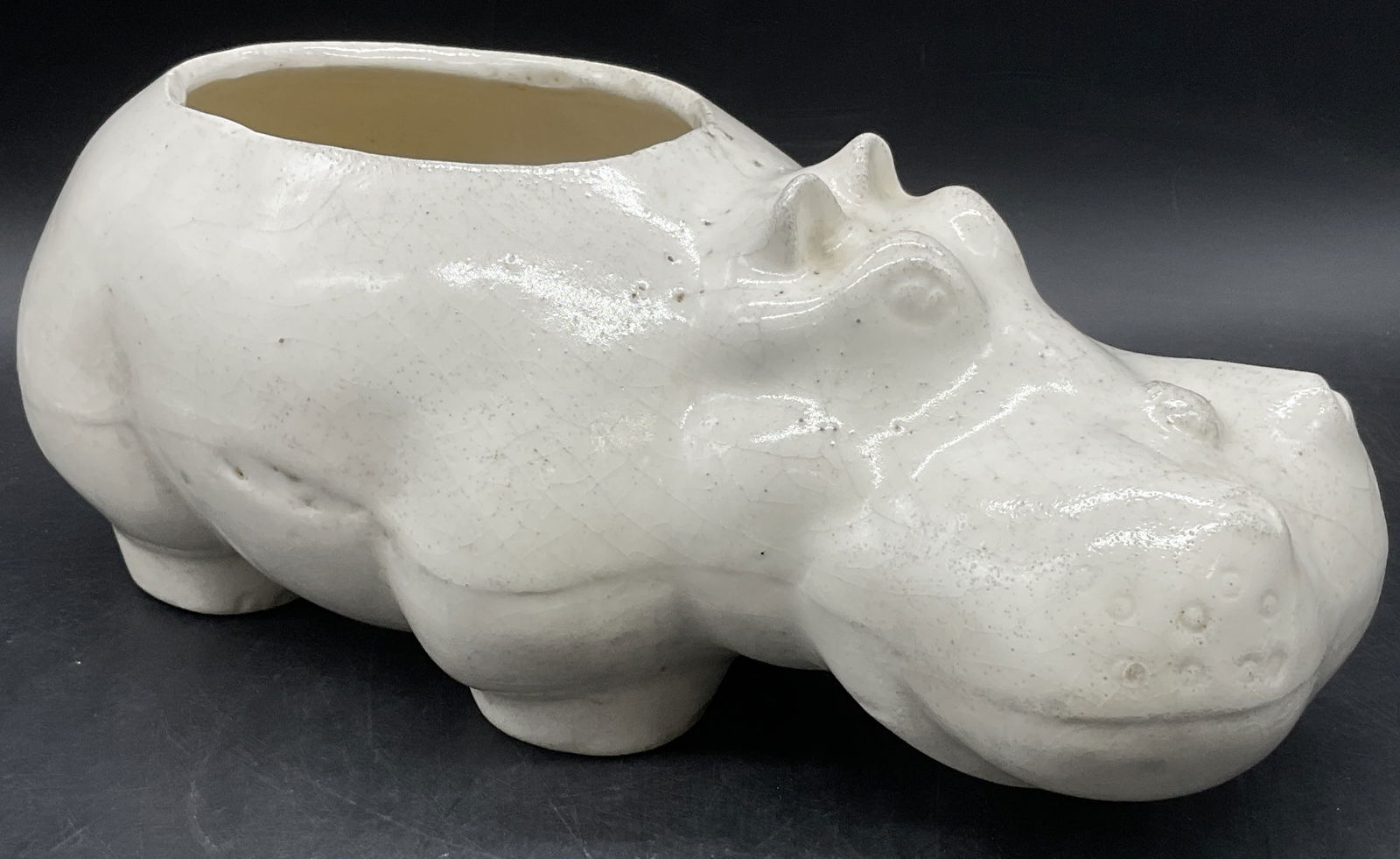 HOLLAND MOLD Signed Ceramic Hippo Vessel (1 of 10)