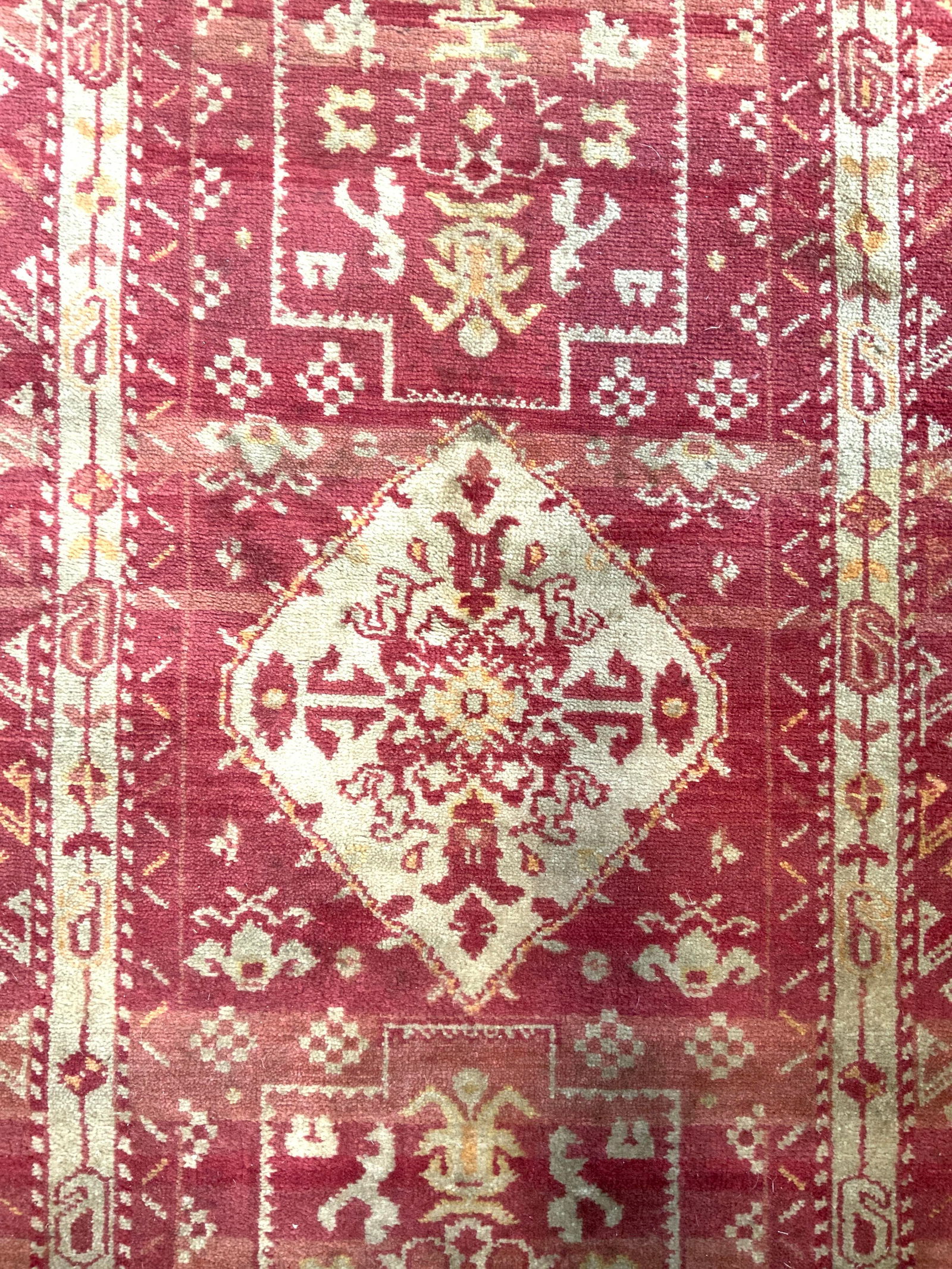 POTTERY BARN Hand Knotted Fringed Wool Rug (1 of 8)