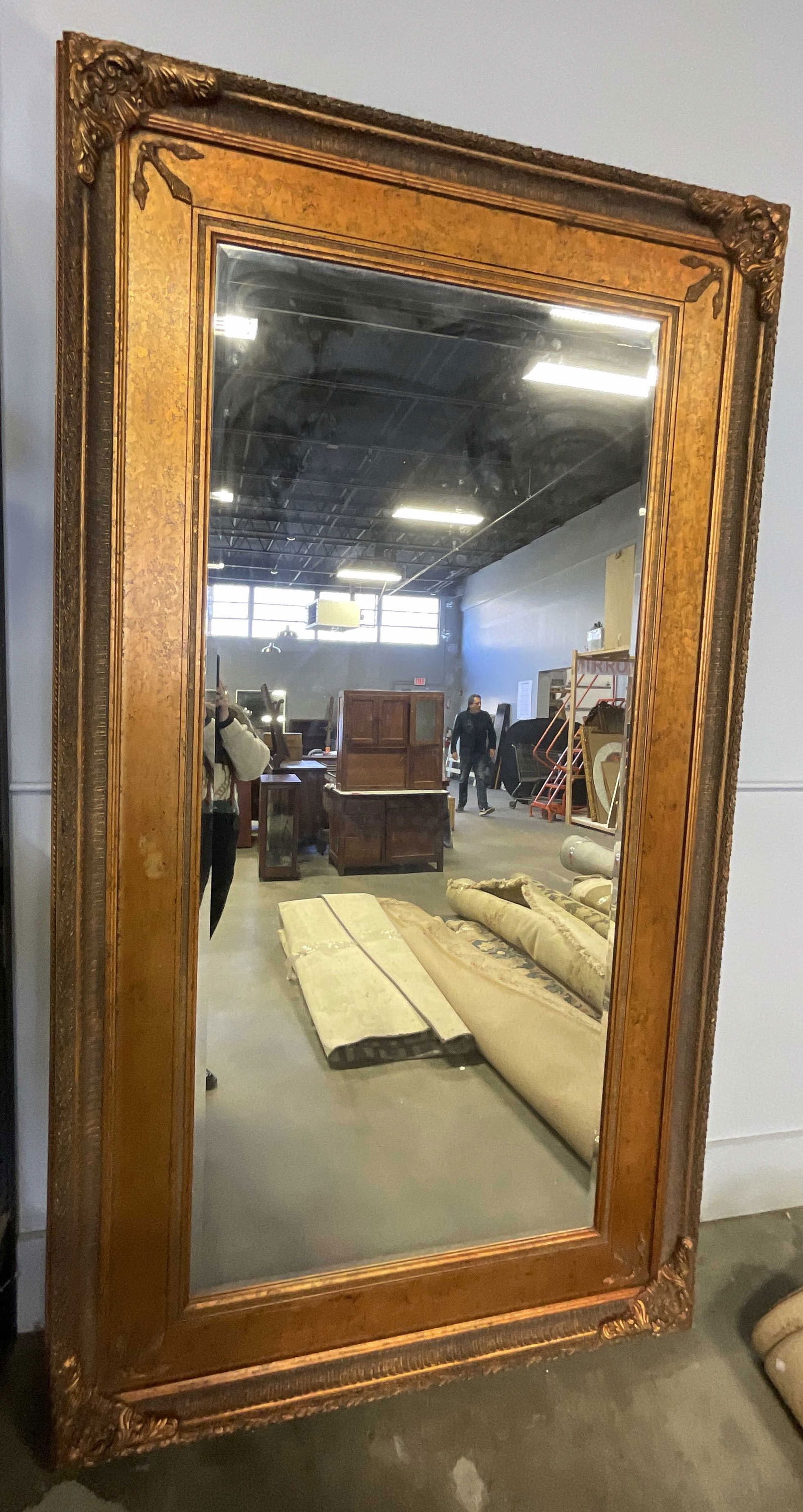XL Baroque Style Gilt Wood Mirror, 8 Feet High (1 of 9)