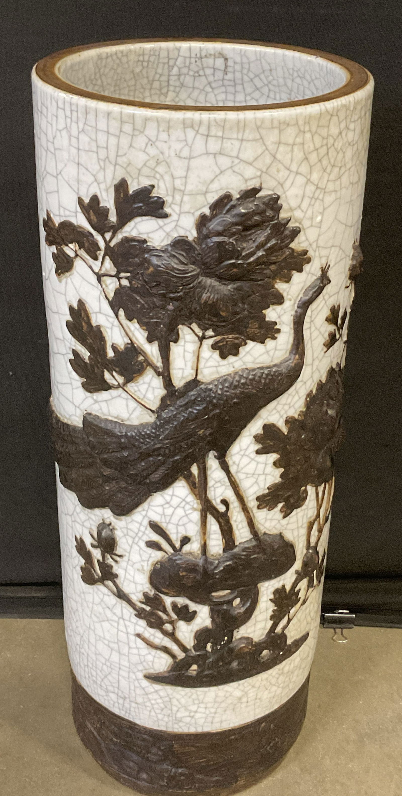 Signed Asian Pottery Umbrella Stand (1 of 9)