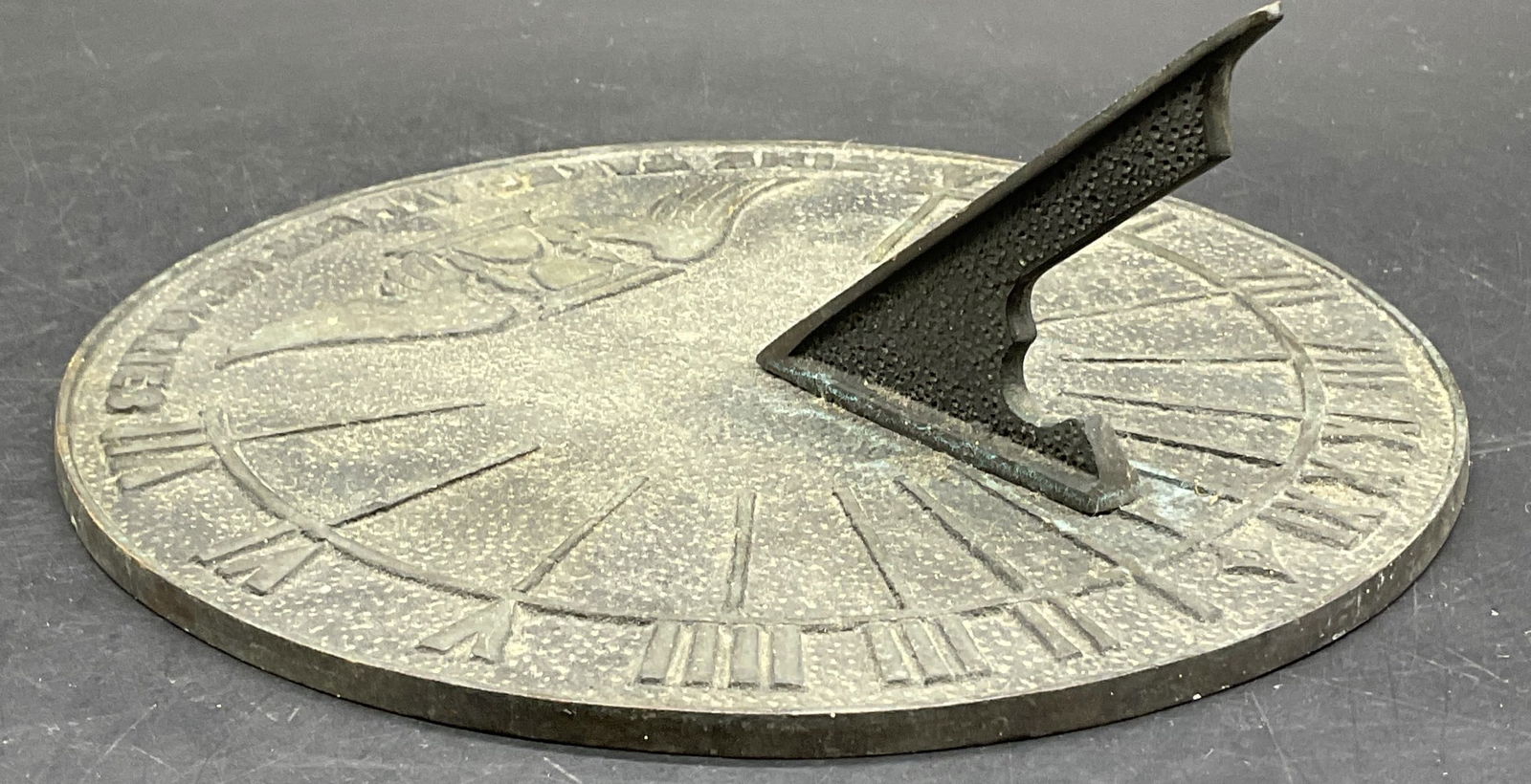 TIME TAKES ALL BUT MEMORIES Vintage Brass Sundial (1 of 7)