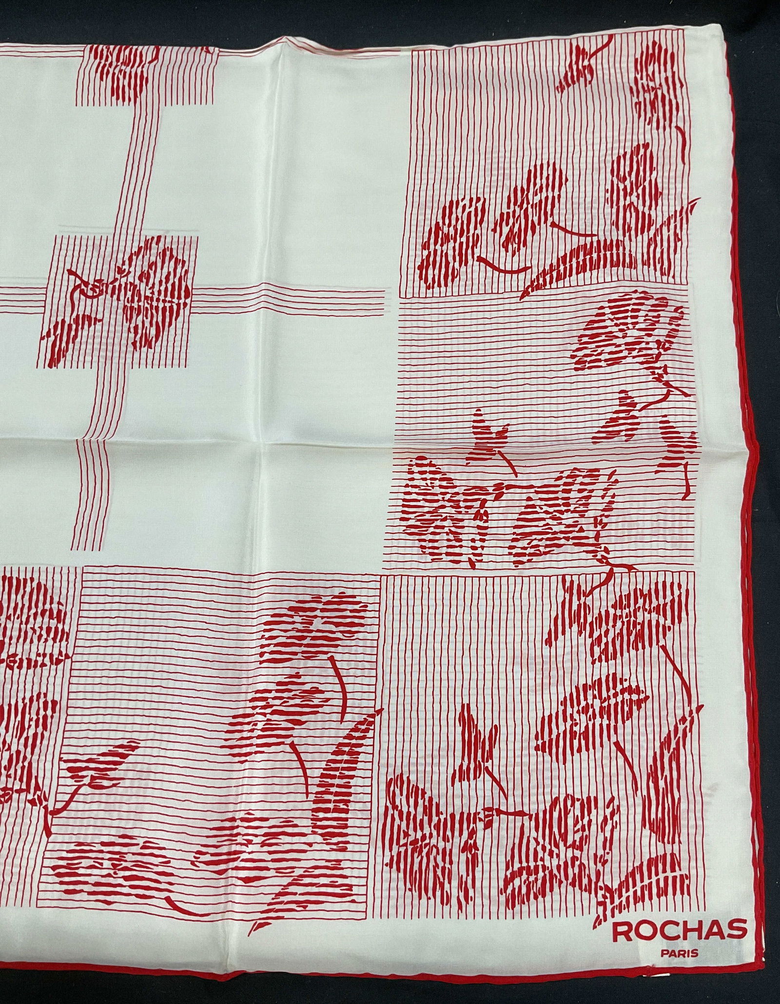 Vintage Rochas Paris Silk Floral Scarf, Italy (1 of 6)