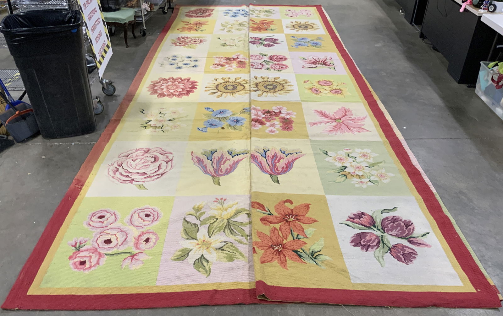 STARK Over Size Floral Needlepoint Rug (1 of 10)