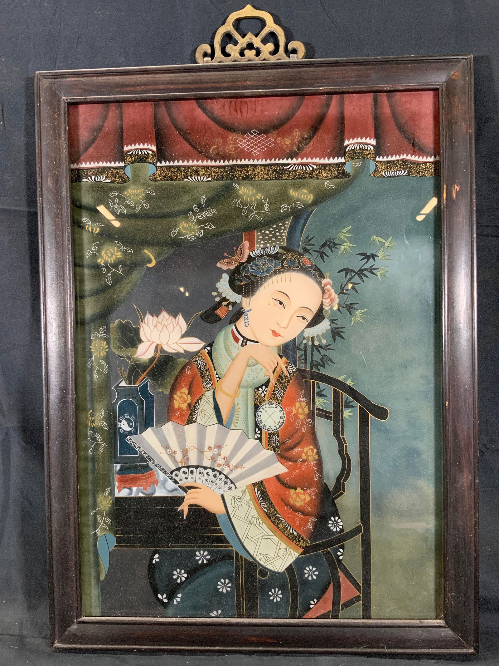 Vintage Asian Portrait of a Woman Painting (1 of 10)
