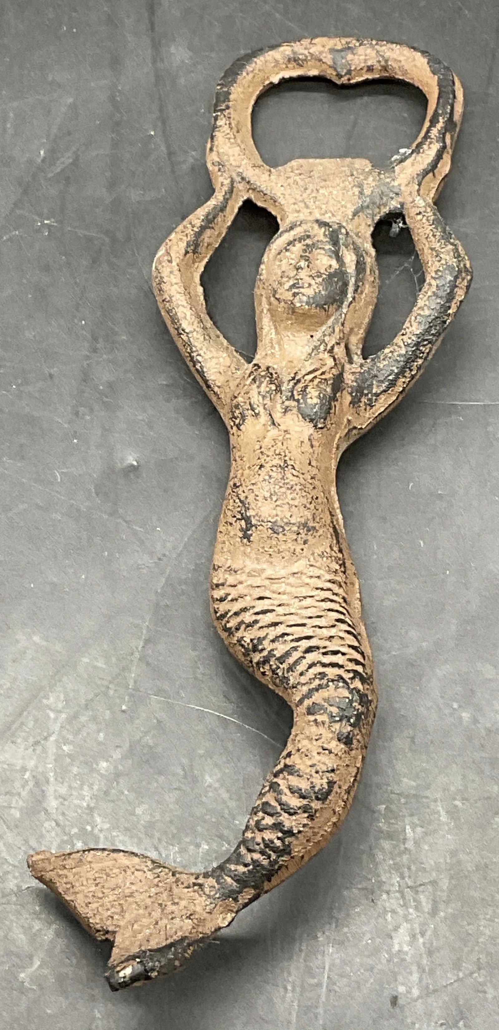 Vintage Iron Mermaid Figural Bottle Opener (1 of 8)