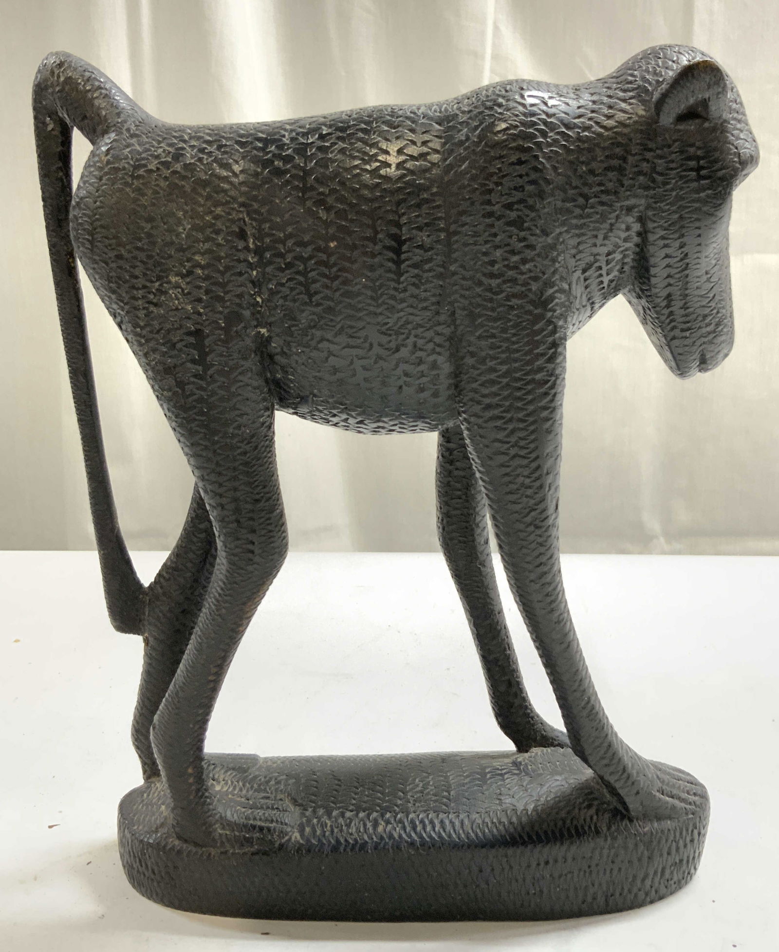 Carved Wooden Monkey Figure Black (1 of 8)