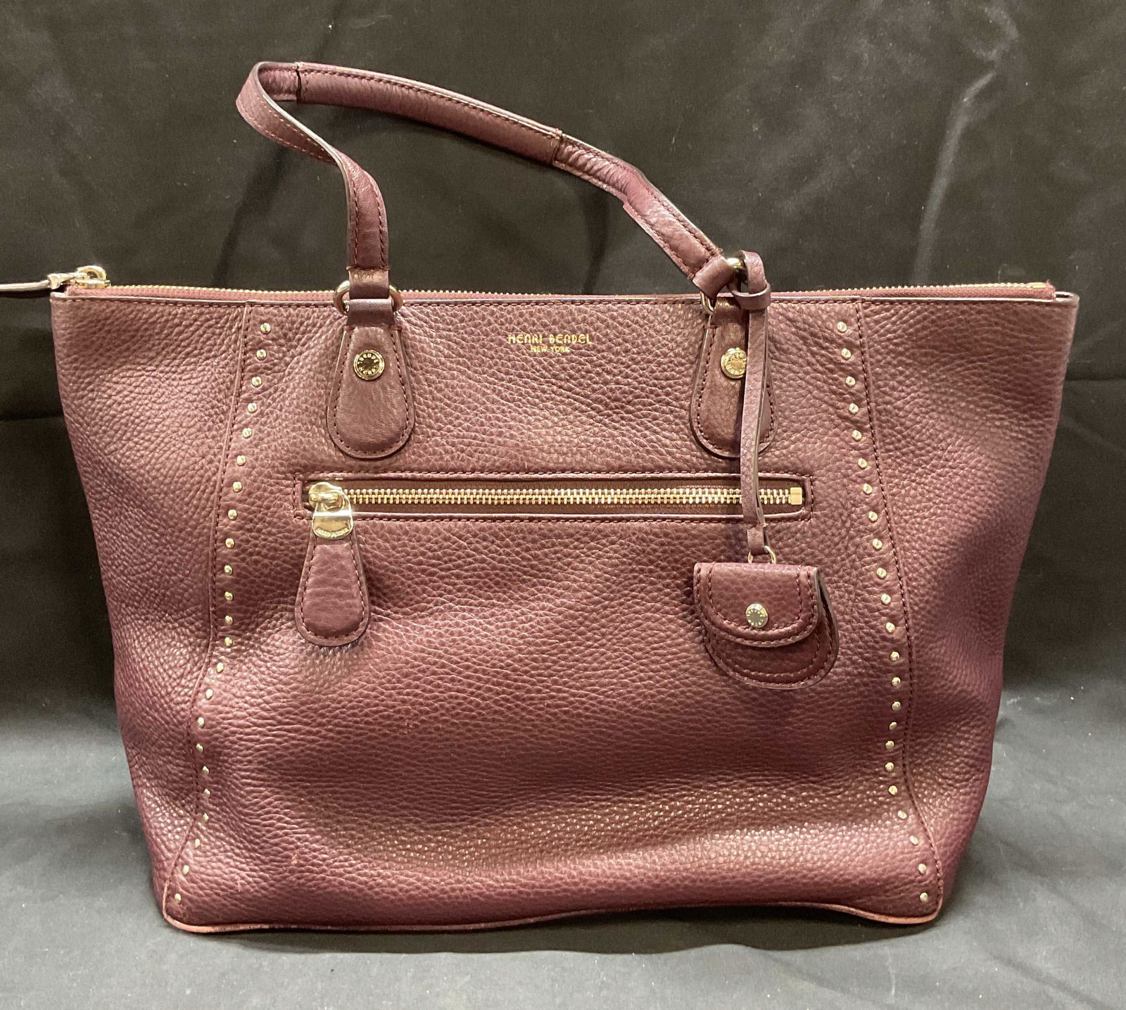 Vintage Henri Bendel Purple Leather Handbag (1 of 7)