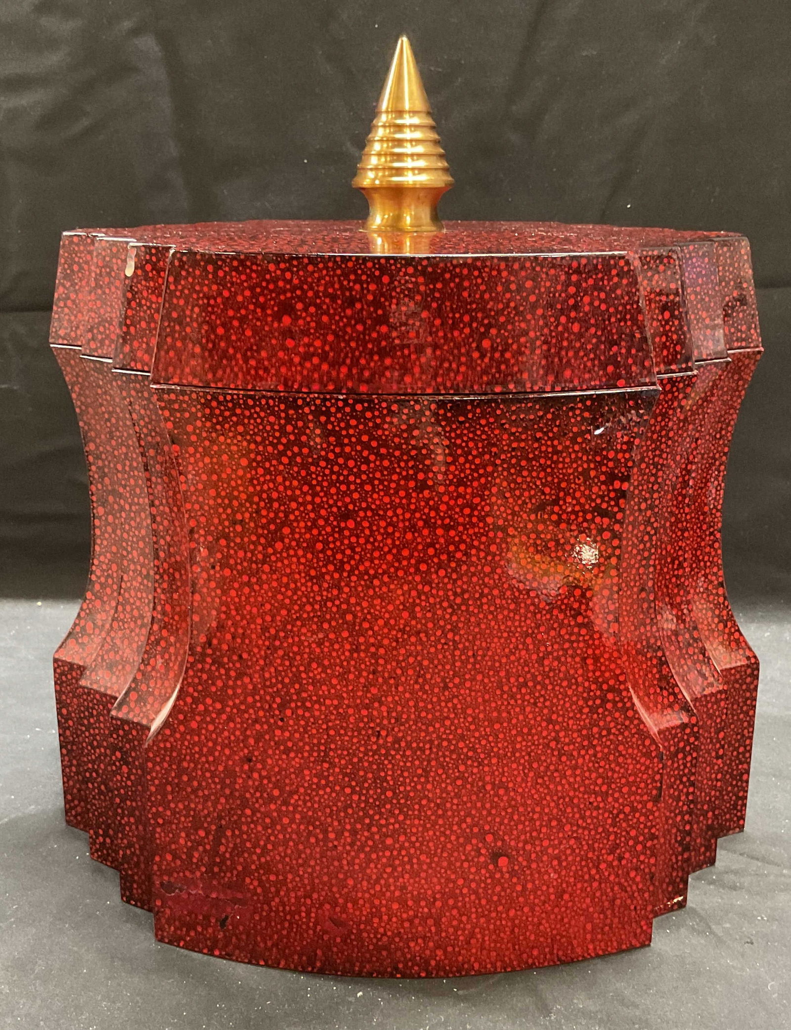 Alessandro MIKASA Lacquered Red Ice Bucket (1 of 6)