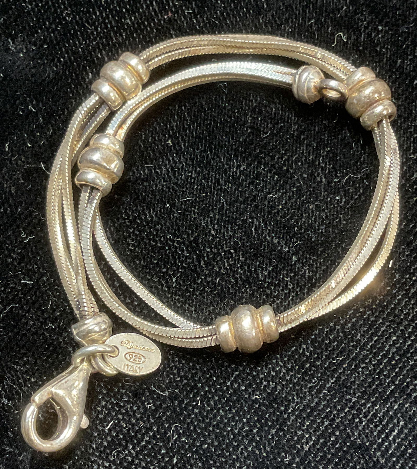 Dyadema Sterling Silver Beaded Bracelet, Italy (1 of 6)