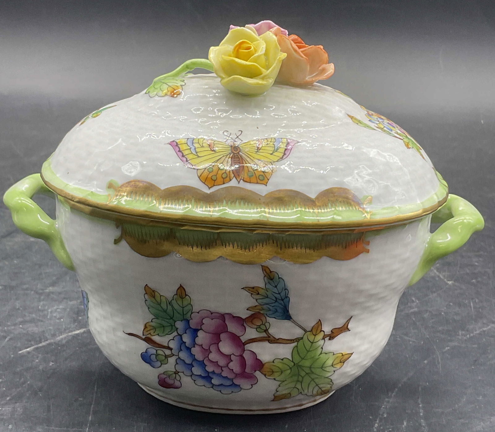 HEREND HUNGARY Floral Porcelain Trinket Box (1 of 7)