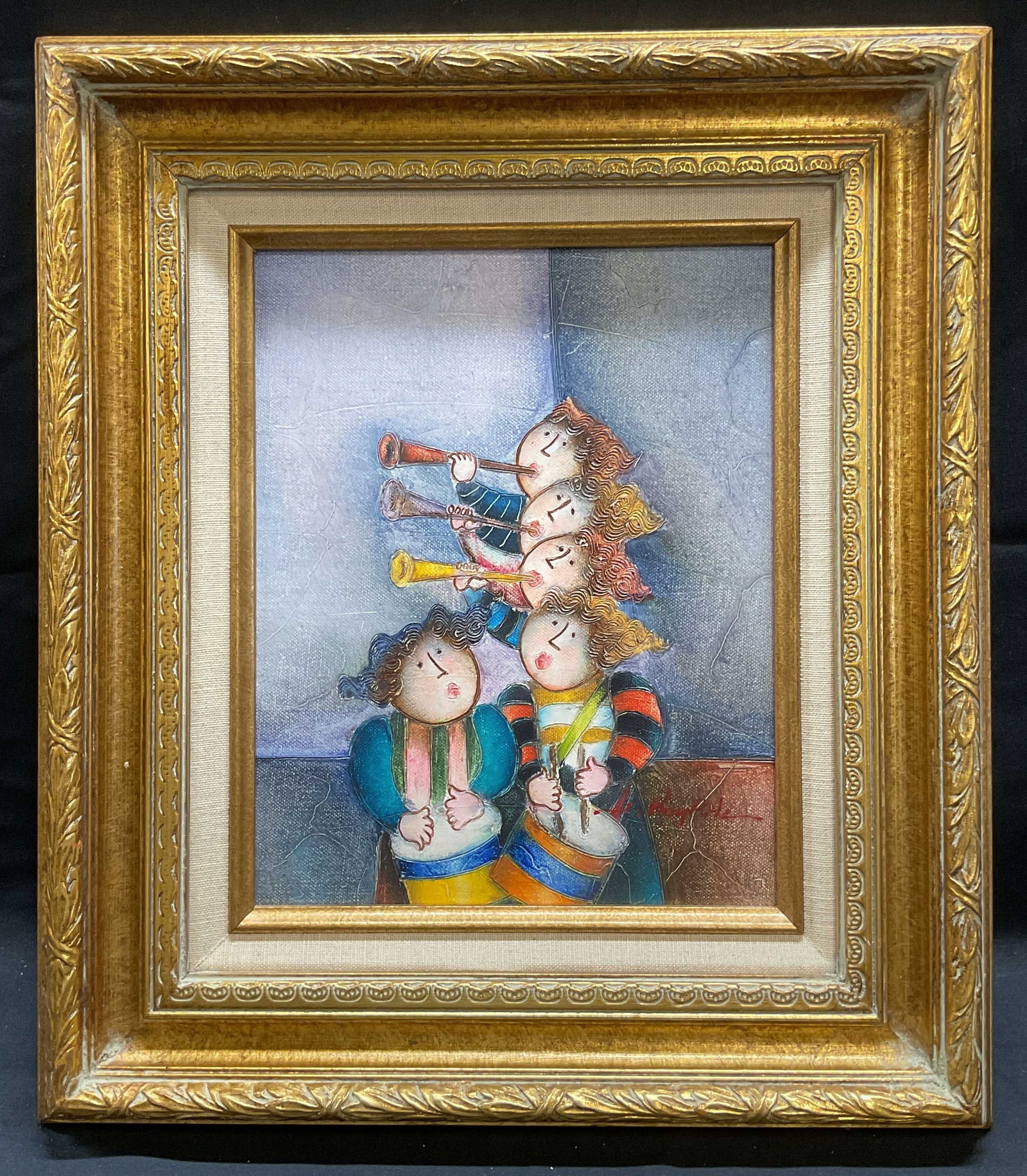 Signed Joyce Roybal Musical Interlude Oil Painting (1 of 6)