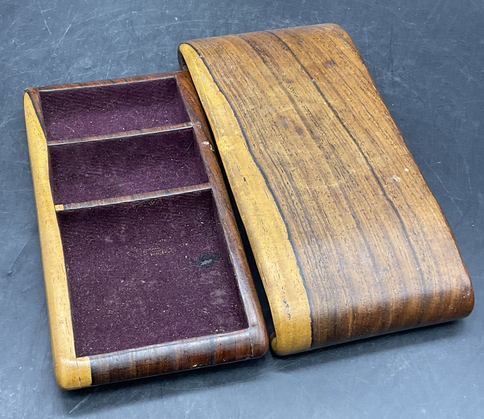 Trademarked Hand Carved Wooden Jewelry Box, Lid (1 of 10)