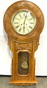REGULATOR Vintage Wooden Wall Clock 4ft